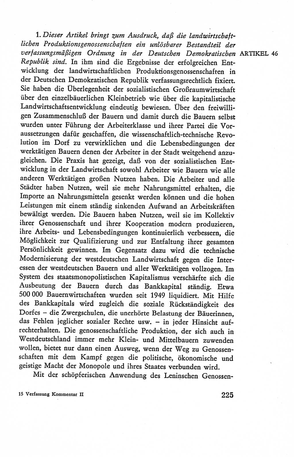 Verfassung der Deutschen Demokratischen Republik (DDR), Dokumente, Kommentar 1969, Band 2, Seite 225 (Verf. DDR Dok. Komm. 1969, Bd. 2, S. 225)