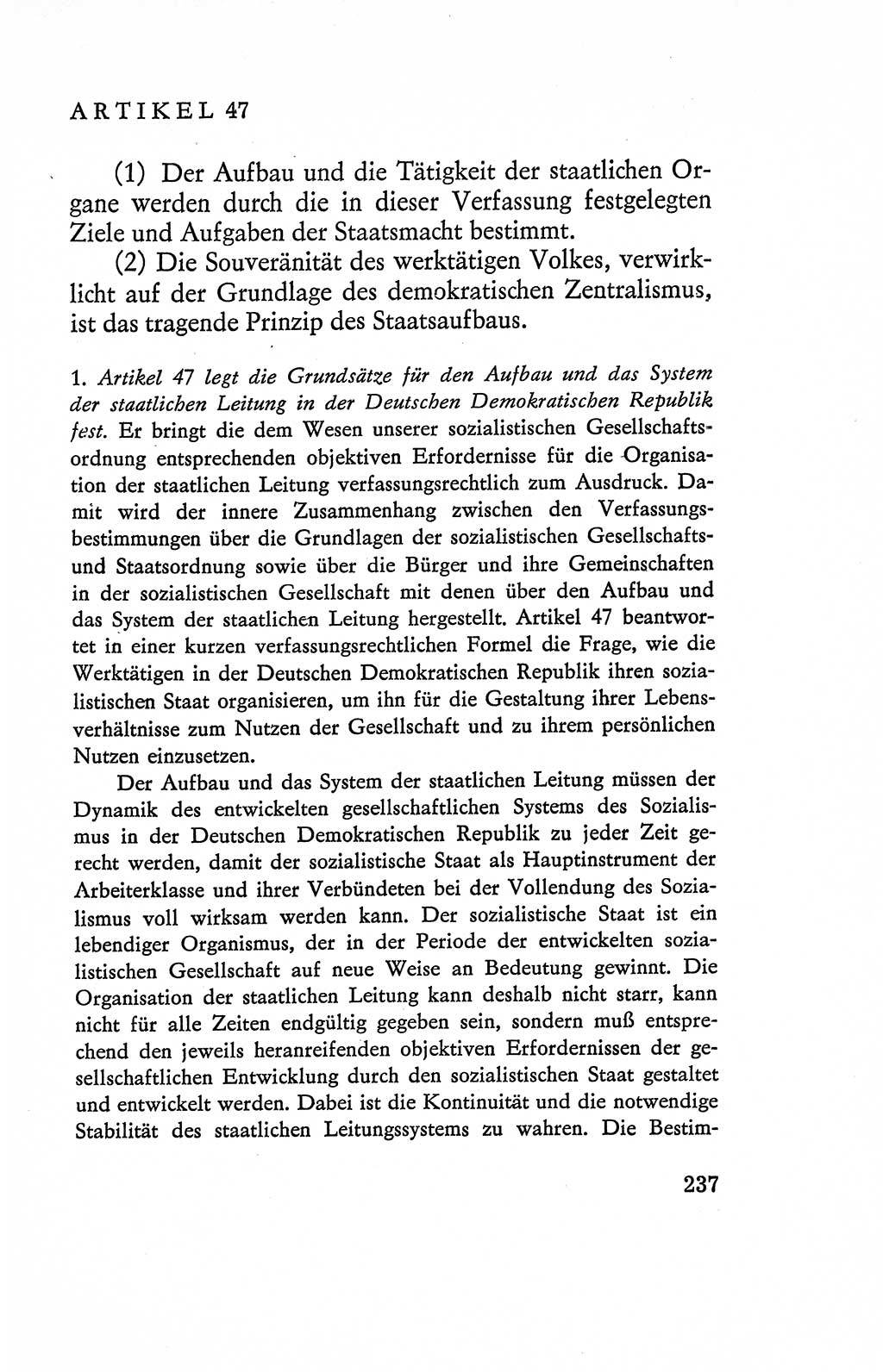 Verfassung der Deutschen Demokratischen Republik (DDR), Dokumente, Kommentar 1969, Band 2, Seite 237 (Verf. DDR Dok. Komm. 1969, Bd. 2, S. 237)