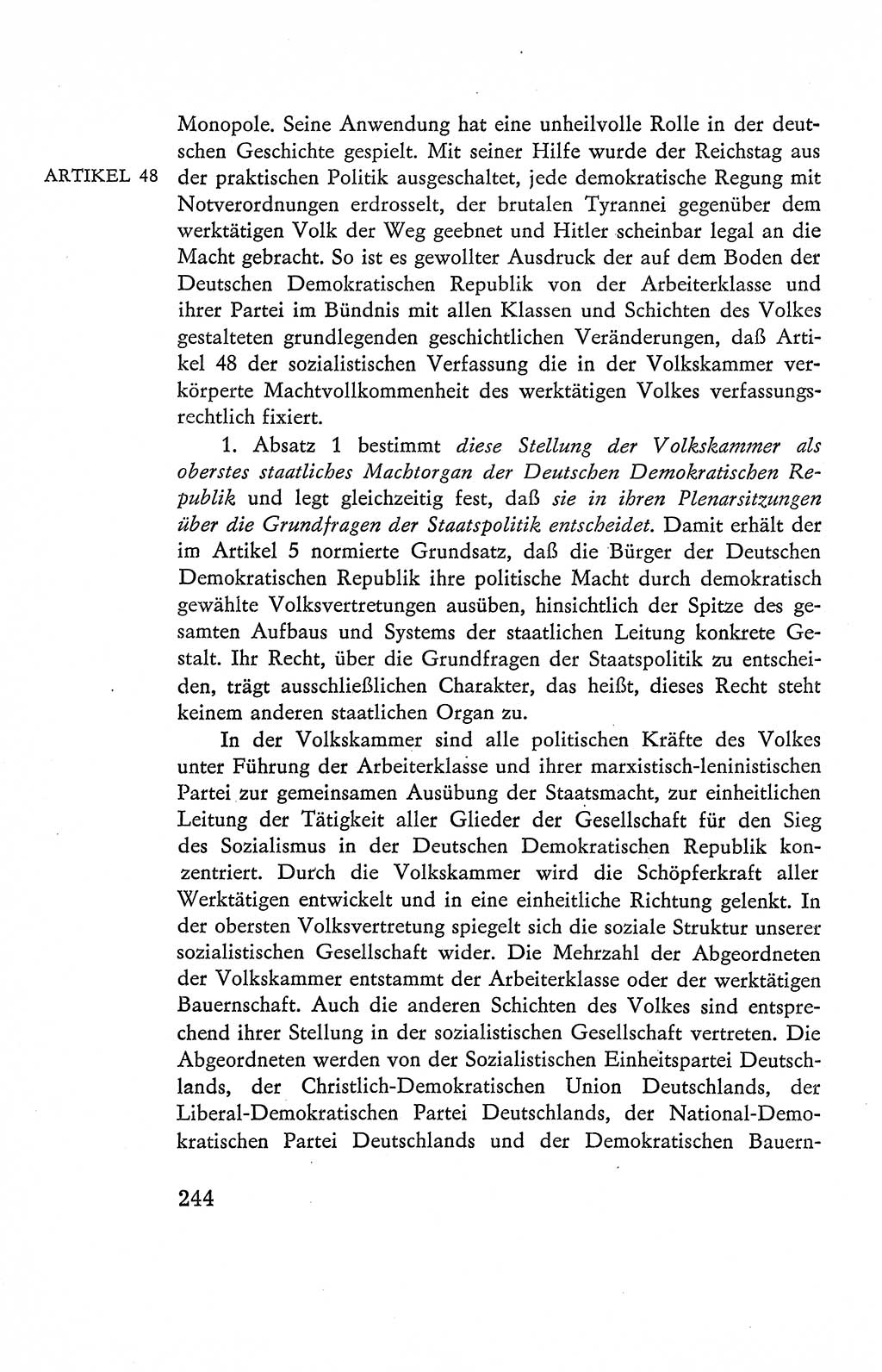 Verfassung der Deutschen Demokratischen Republik (DDR), Dokumente, Kommentar 1969, Band 2, Seite 244 (Verf. DDR Dok. Komm. 1969, Bd. 2, S. 244)