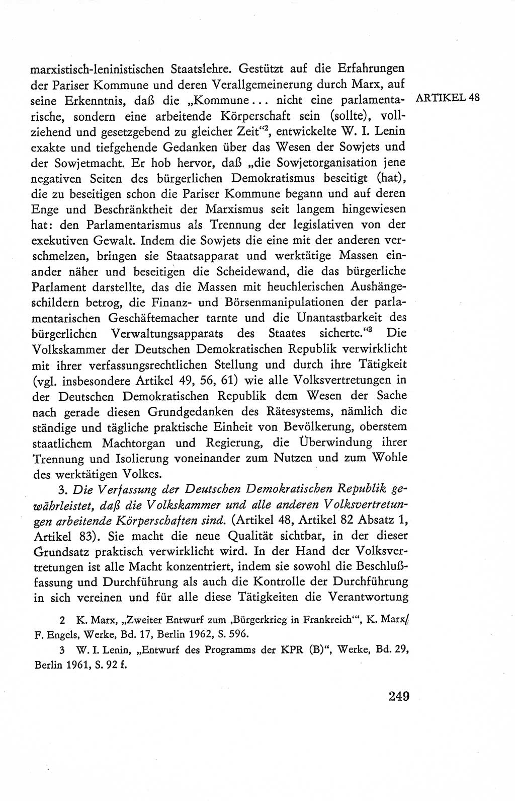 Verfassung der Deutschen Demokratischen Republik (DDR), Dokumente, Kommentar 1969, Band 2, Seite 249 (Verf. DDR Dok. Komm. 1969, Bd. 2, S. 249)