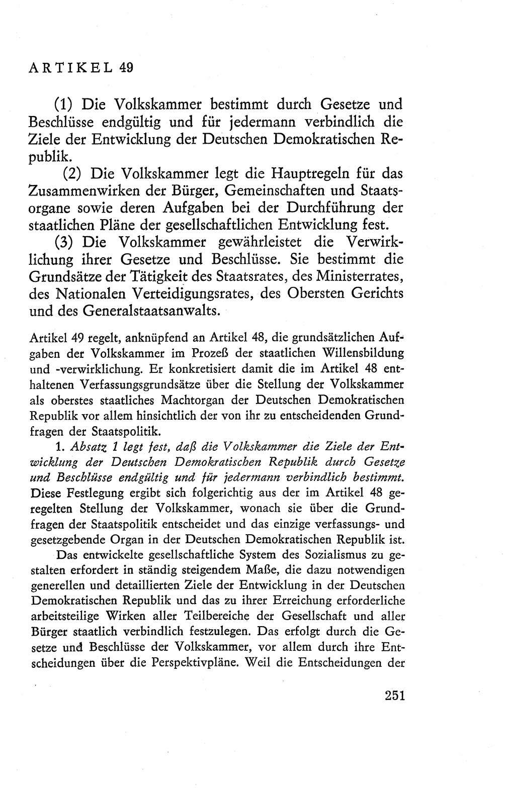 Verfassung der Deutschen Demokratischen Republik (DDR), Dokumente, Kommentar 1969, Band 2, Seite 251 (Verf. DDR Dok. Komm. 1969, Bd. 2, S. 251)
