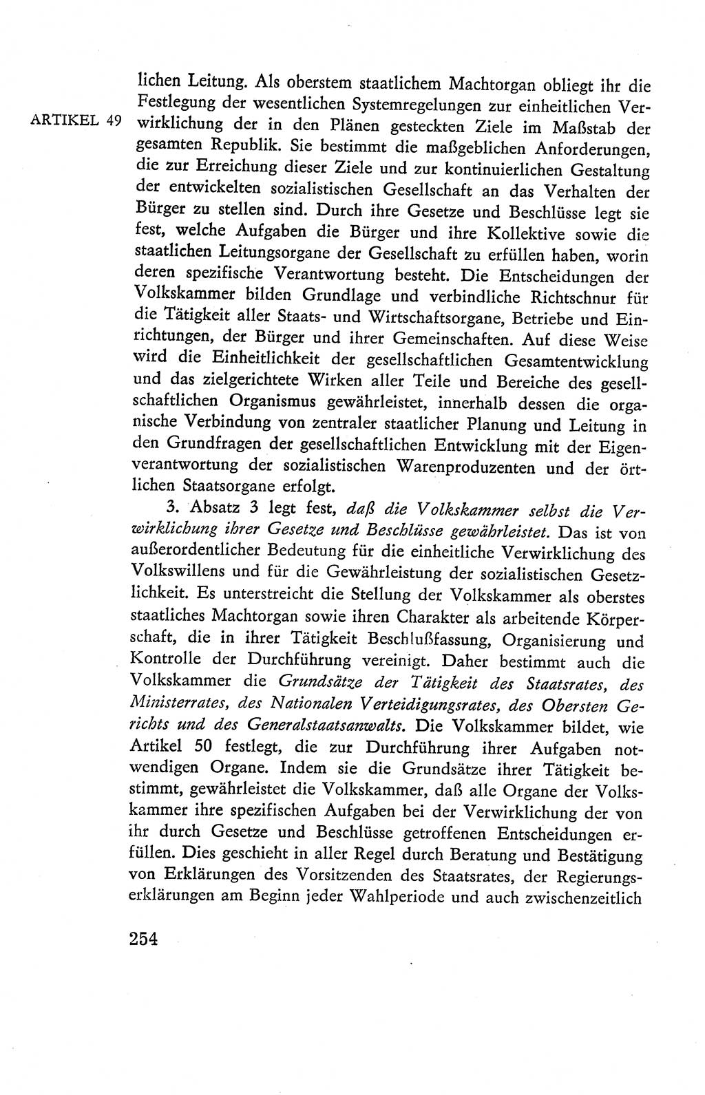 Verfassung der Deutschen Demokratischen Republik (DDR), Dokumente, Kommentar 1969, Band 2, Seite 254 (Verf. DDR Dok. Komm. 1969, Bd. 2, S. 254)