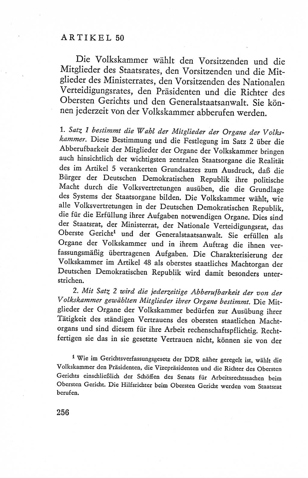 Verfassung der Deutschen Demokratischen Republik (DDR), Dokumente, Kommentar 1969, Band 2, Seite 256 (Verf. DDR Dok. Komm. 1969, Bd. 2, S. 256)