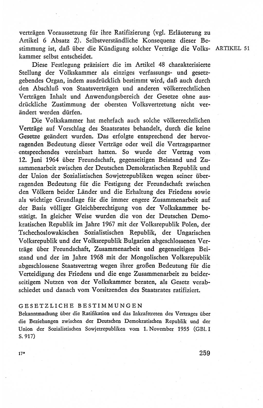 Verfassung der Deutschen Demokratischen Republik (DDR), Dokumente, Kommentar 1969, Band 2, Seite 259 (Verf. DDR Dok. Komm. 1969, Bd. 2, S. 259)