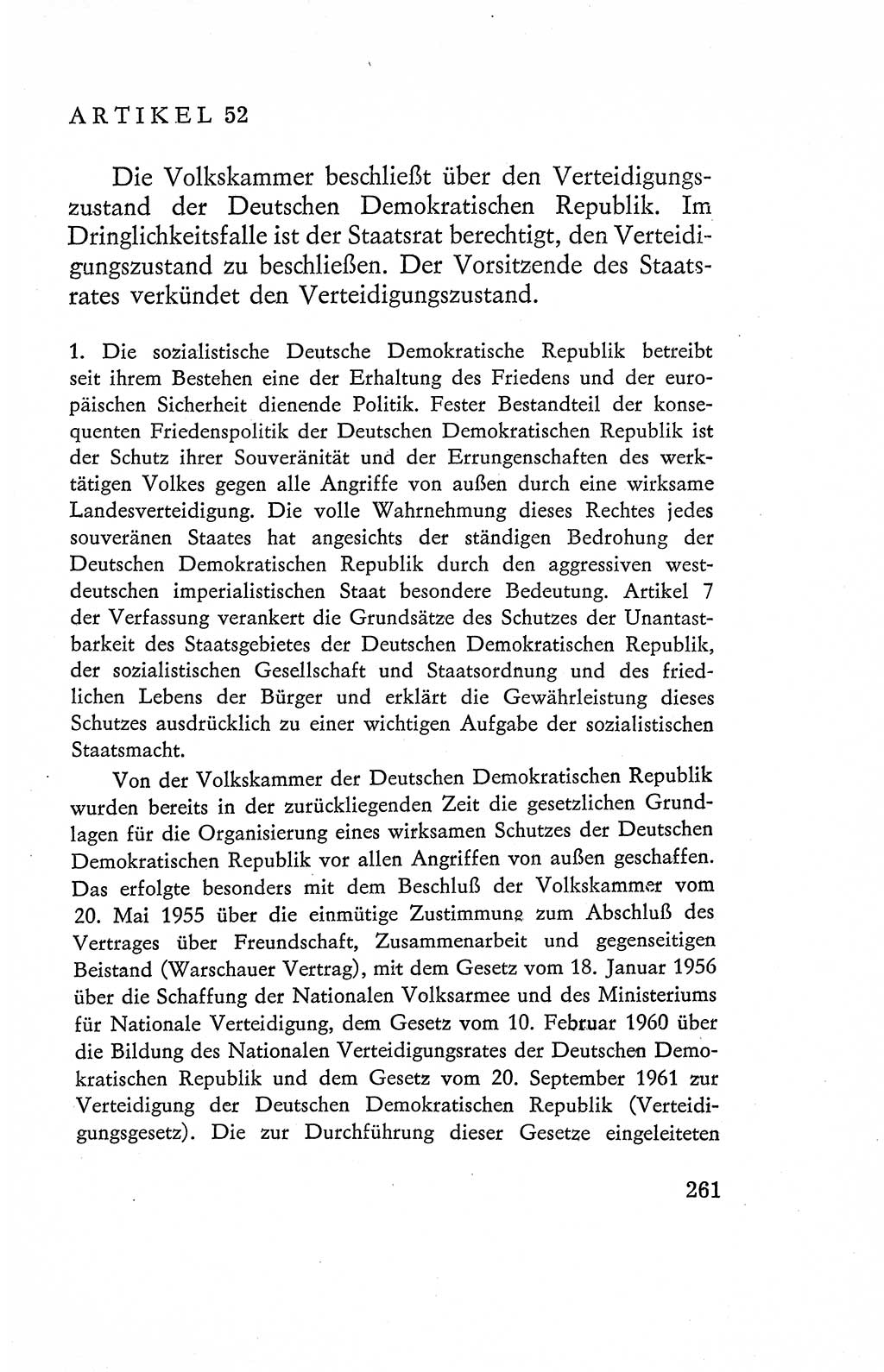 Verfassung der Deutschen Demokratischen Republik (DDR), Dokumente, Kommentar 1969, Band 2, Seite 261 (Verf. DDR Dok. Komm. 1969, Bd. 2, S. 261)