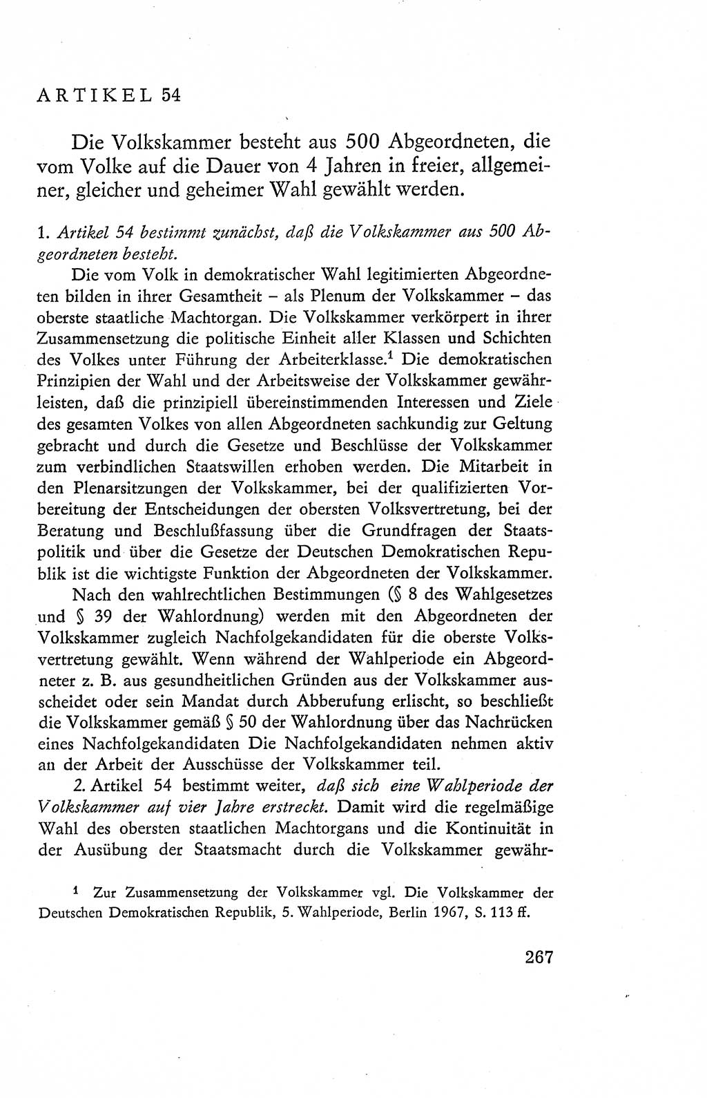 Verfassung der Deutschen Demokratischen Republik (DDR), Dokumente, Kommentar 1969, Band 2, Seite 267 (Verf. DDR Dok. Komm. 1969, Bd. 2, S. 267)
