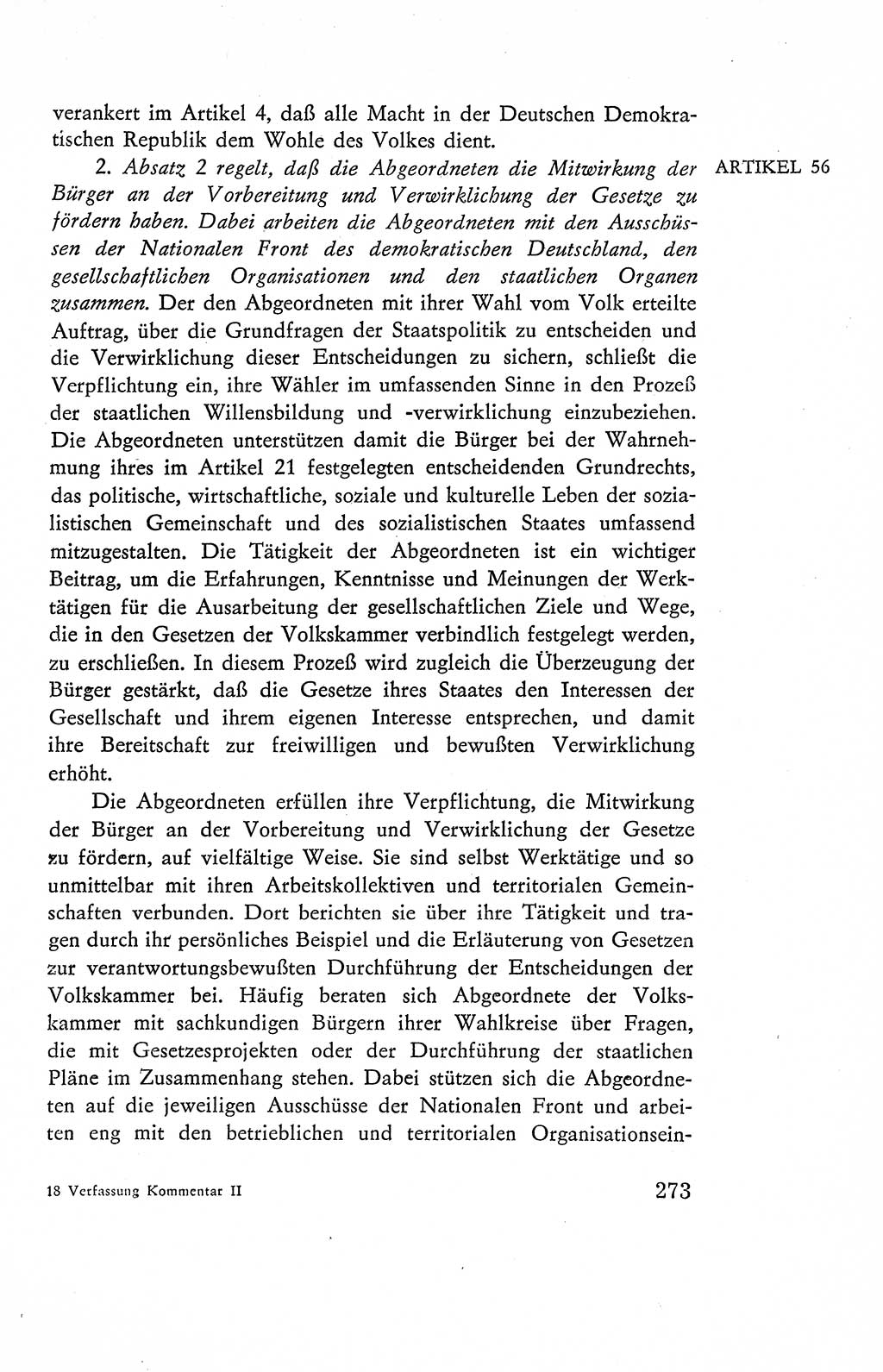 Verfassung der Deutschen Demokratischen Republik (DDR), Dokumente, Kommentar 1969, Band 2, Seite 273 (Verf. DDR Dok. Komm. 1969, Bd. 2, S. 273)