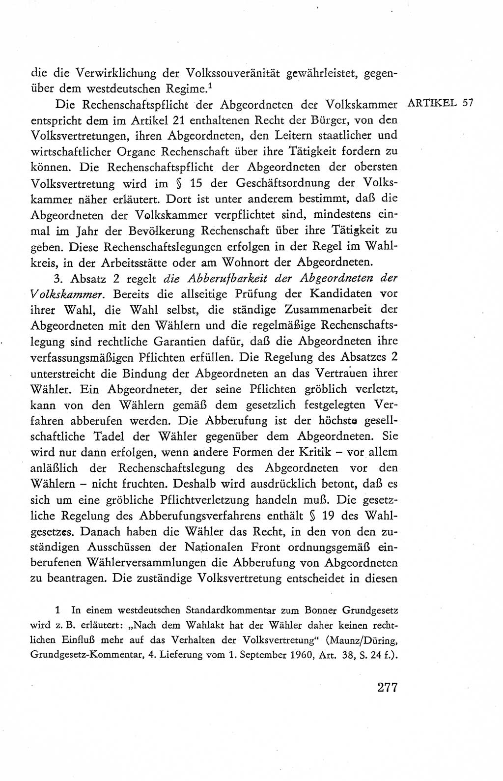 Verfassung der Deutschen Demokratischen Republik (DDR), Dokumente, Kommentar 1969, Band 2, Seite 277 (Verf. DDR Dok. Komm. 1969, Bd. 2, S. 277)