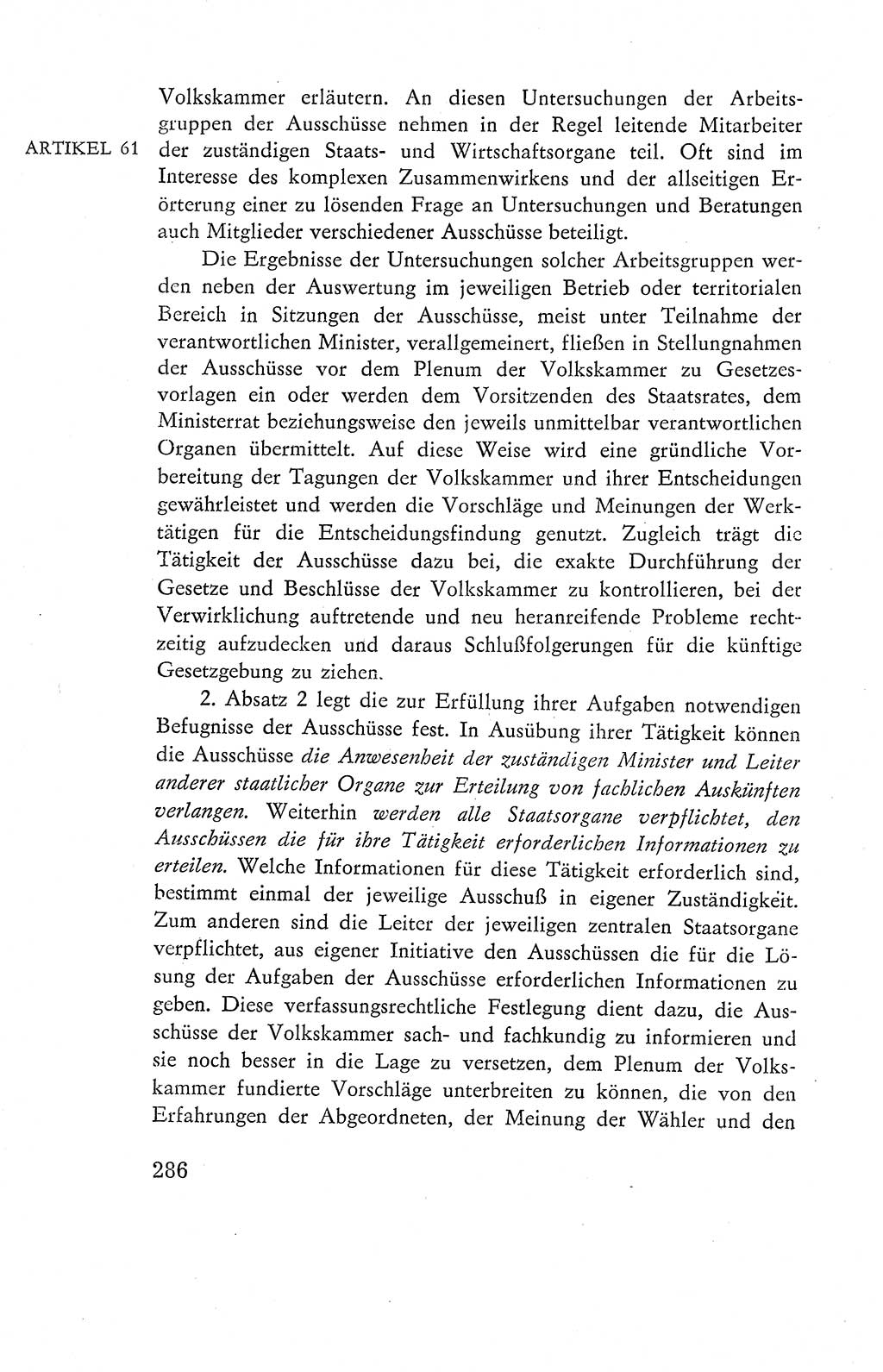 Verfassung der Deutschen Demokratischen Republik (DDR), Dokumente, Kommentar 1969, Band 2, Seite 286 (Verf. DDR Dok. Komm. 1969, Bd. 2, S. 286)