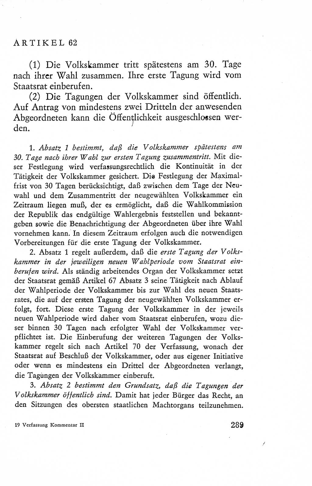 Verfassung der Deutschen Demokratischen Republik (DDR), Dokumente, Kommentar 1969, Band 2, Seite 289 (Verf. DDR Dok. Komm. 1969, Bd. 2, S. 289)