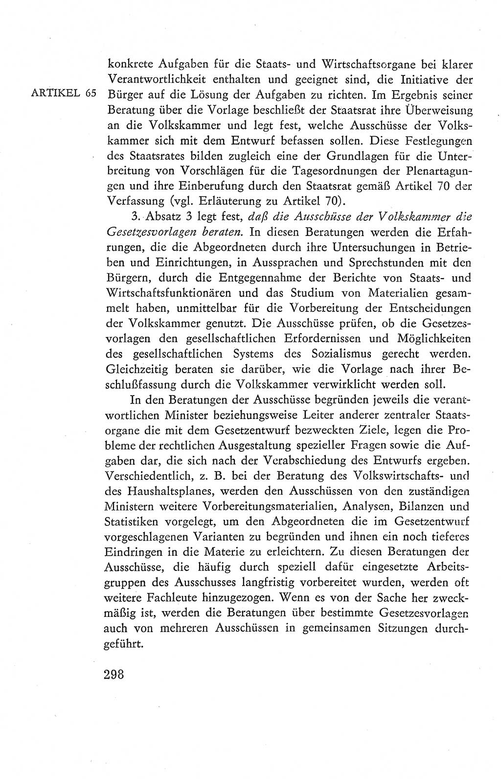 Verfassung der Deutschen Demokratischen Republik (DDR), Dokumente, Kommentar 1969, Band 2, Seite 298 (Verf. DDR Dok. Komm. 1969, Bd. 2, S. 298)