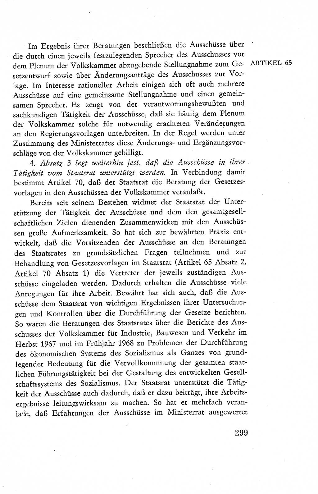 Verfassung der Deutschen Demokratischen Republik (DDR), Dokumente, Kommentar 1969, Band 2, Seite 299 (Verf. DDR Dok. Komm. 1969, Bd. 2, S. 299)