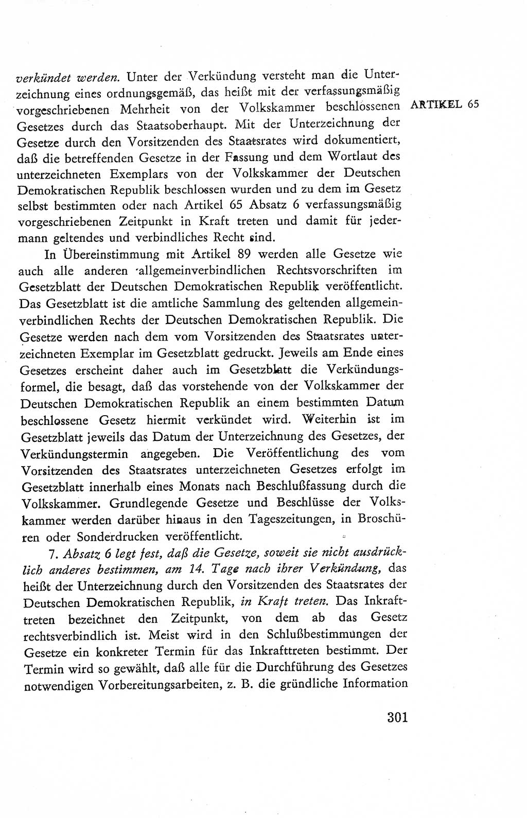 Verfassung der Deutschen Demokratischen Republik (DDR), Dokumente, Kommentar 1969, Band 2, Seite 301 (Verf. DDR Dok. Komm. 1969, Bd. 2, S. 301)