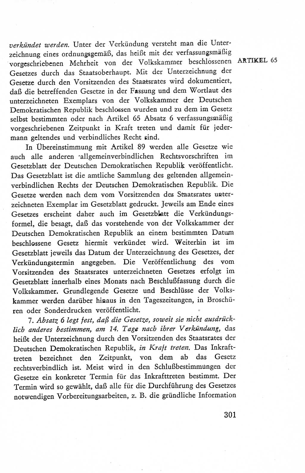 Verfassung der Deutschen Demokratischen Republik (DDR), Dokumente, Kommentar 1969, Band 2, Seite 301 (Verf. DDR Dok. Komm. 1969, Bd. 2, S. 301)