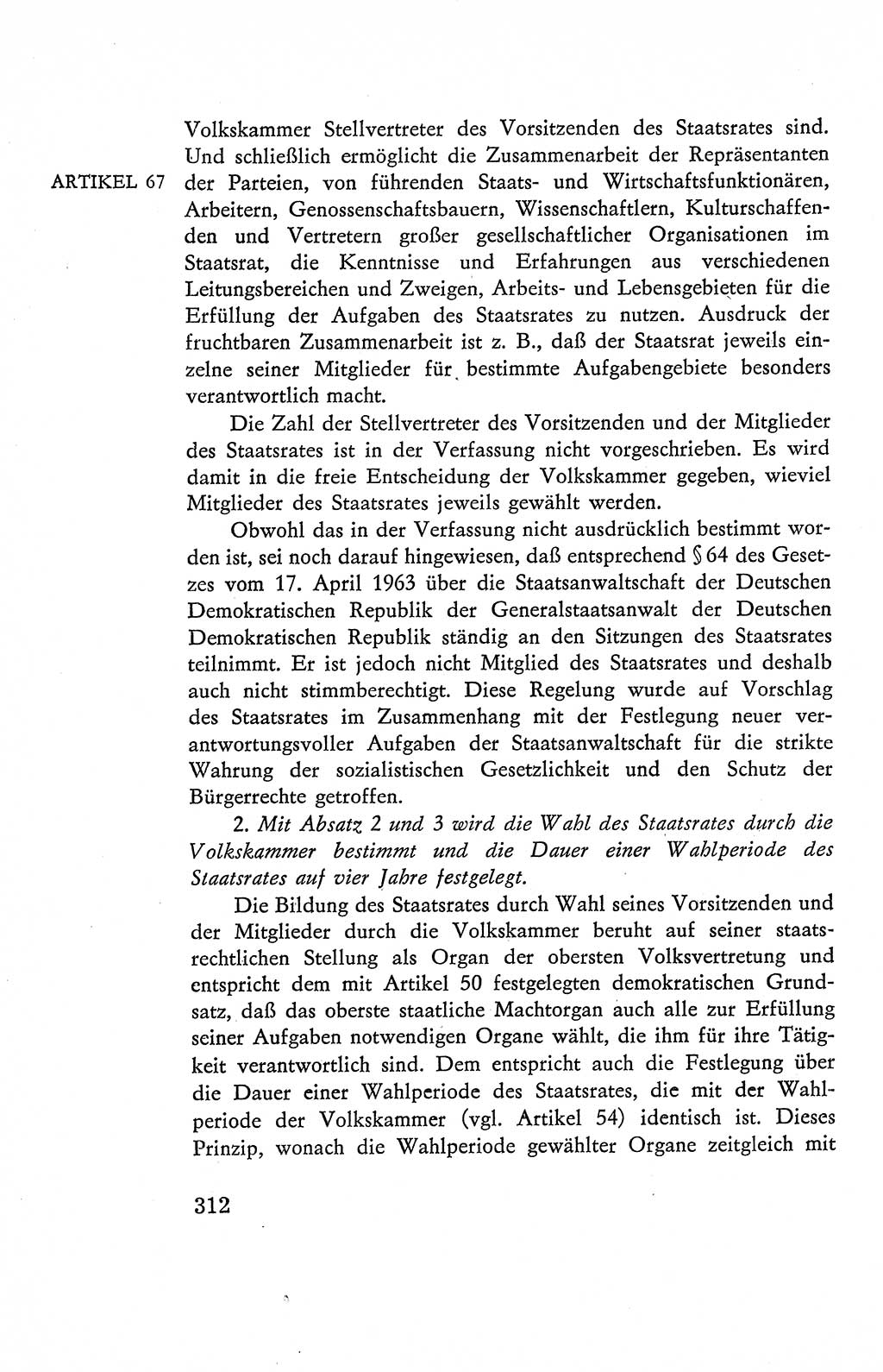 Verfassung der Deutschen Demokratischen Republik (DDR), Dokumente, Kommentar 1969, Band 2, Seite 312 (Verf. DDR Dok. Komm. 1969, Bd. 2, S. 312)