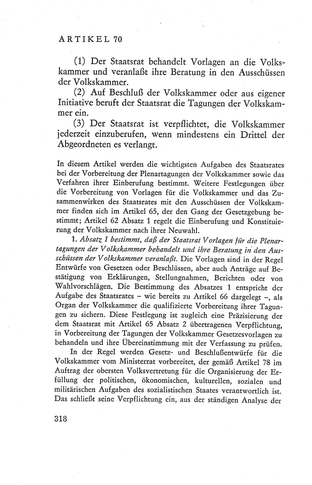 Verfassung der Deutschen Demokratischen Republik (DDR), Dokumente, Kommentar 1969, Band 2, Seite 318 (Verf. DDR Dok. Komm. 1969, Bd. 2, S. 318)