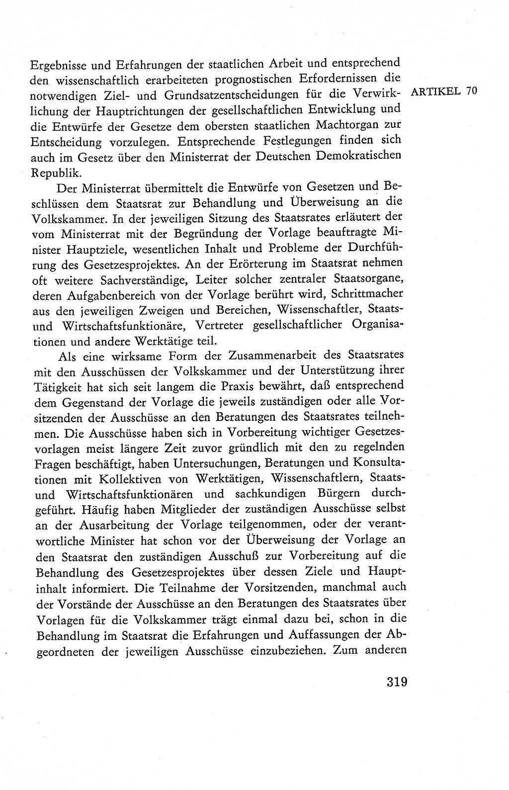 Verfassung der Deutschen Demokratischen Republik (DDR), Dokumente, Kommentar 1969, Band 2, Seite 319 (Verf. DDR Dok. Komm. 1969, Bd. 2, S. 319)