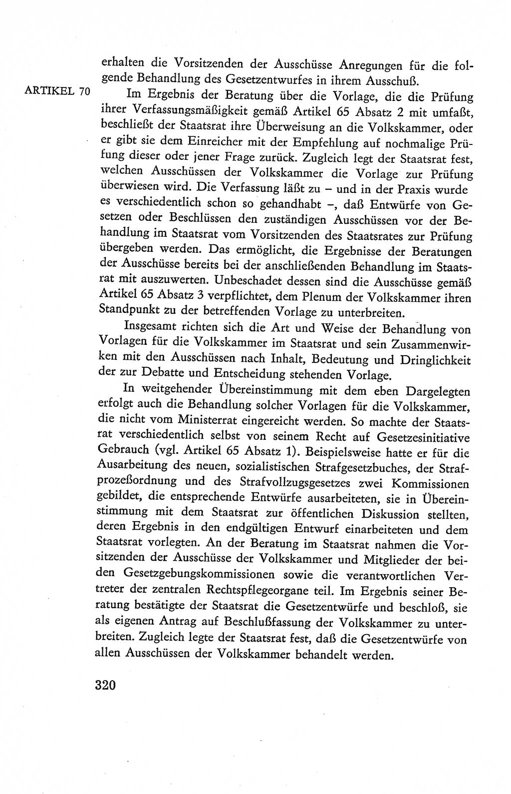 Verfassung der Deutschen Demokratischen Republik (DDR), Dokumente, Kommentar 1969, Band 2, Seite 320 (Verf. DDR Dok. Komm. 1969, Bd. 2, S. 320)