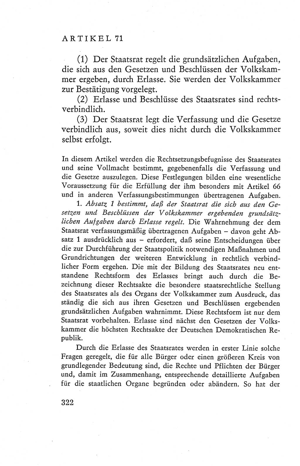 Verfassung der Deutschen Demokratischen Republik (DDR), Dokumente, Kommentar 1969, Band 2, Seite 322 (Verf. DDR Dok. Komm. 1969, Bd. 2, S. 322)