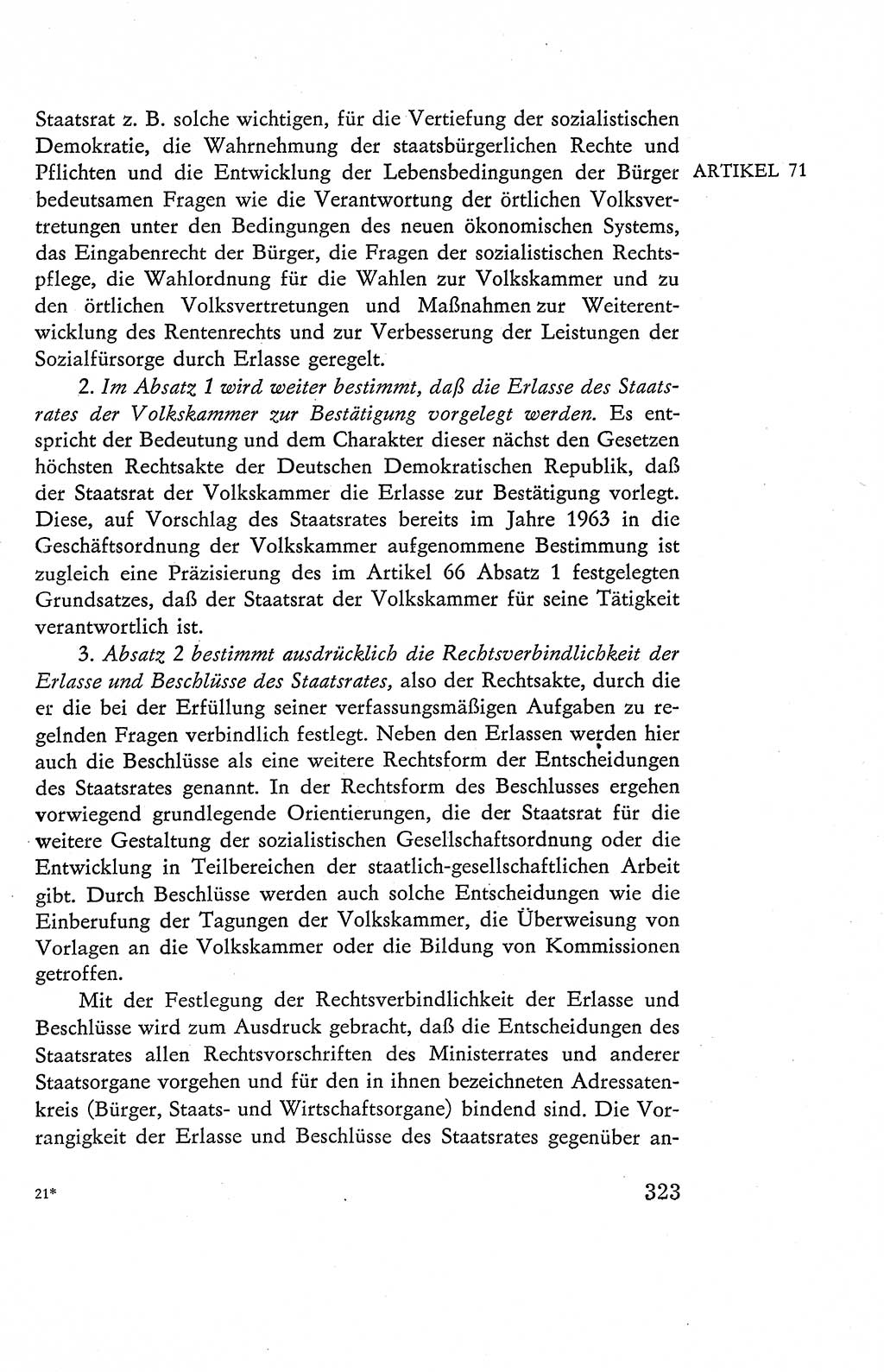 Verfassung der Deutschen Demokratischen Republik (DDR), Dokumente, Kommentar 1969, Band 2, Seite 323 (Verf. DDR Dok. Komm. 1969, Bd. 2, S. 323)