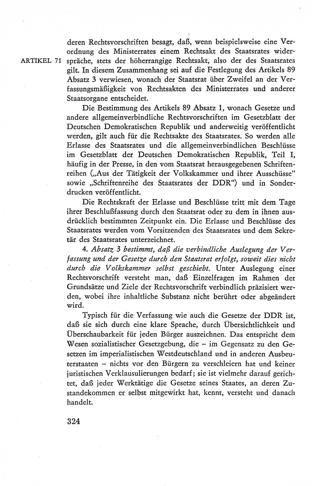 Verfassung der Deutschen Demokratischen Republik (DDR), Dokumente, Kommentar 1969, Band 2, Seite 324 (Verf. DDR Dok. Komm. 1969, Bd. 2, S. 324)
