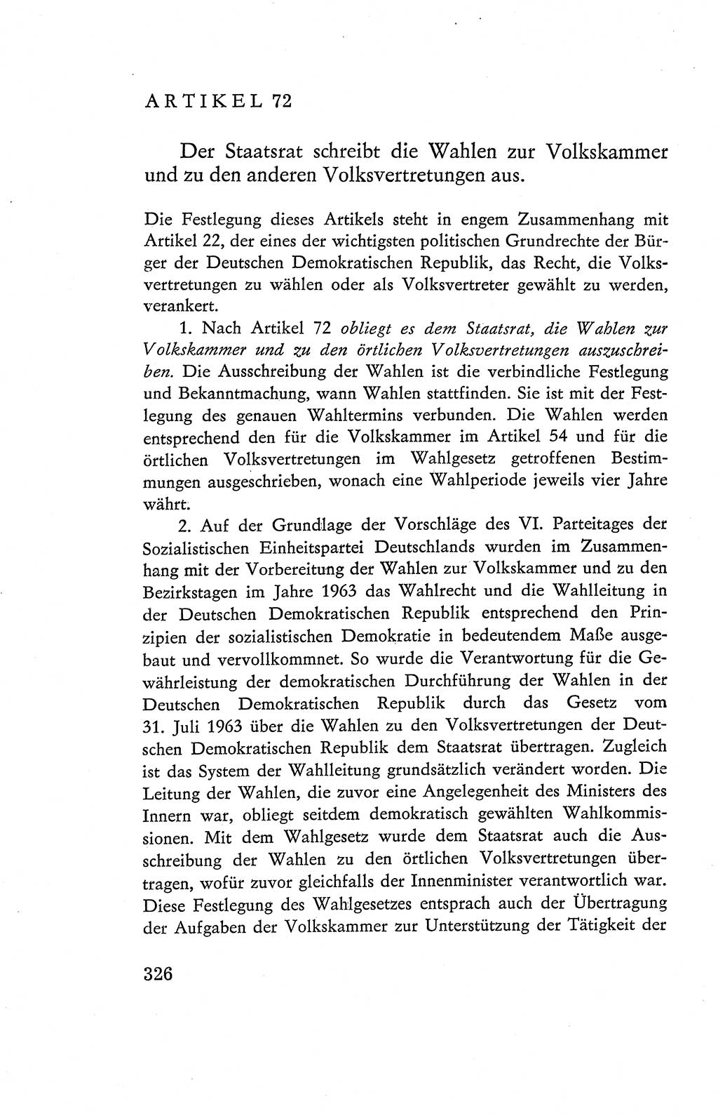 Verfassung der Deutschen Demokratischen Republik (DDR), Dokumente, Kommentar 1969, Band 2, Seite 326 (Verf. DDR Dok. Komm. 1969, Bd. 2, S. 326)