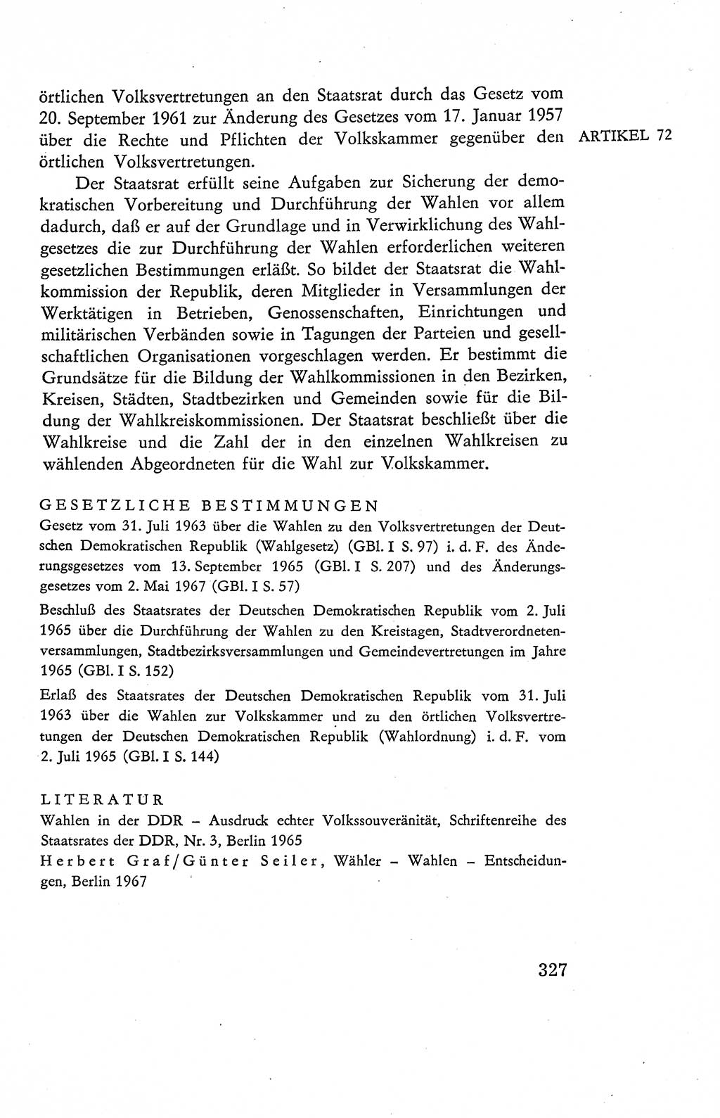 Verfassung der Deutschen Demokratischen Republik (DDR), Dokumente, Kommentar 1969, Band 2, Seite 327 (Verf. DDR Dok. Komm. 1969, Bd. 2, S. 327)
