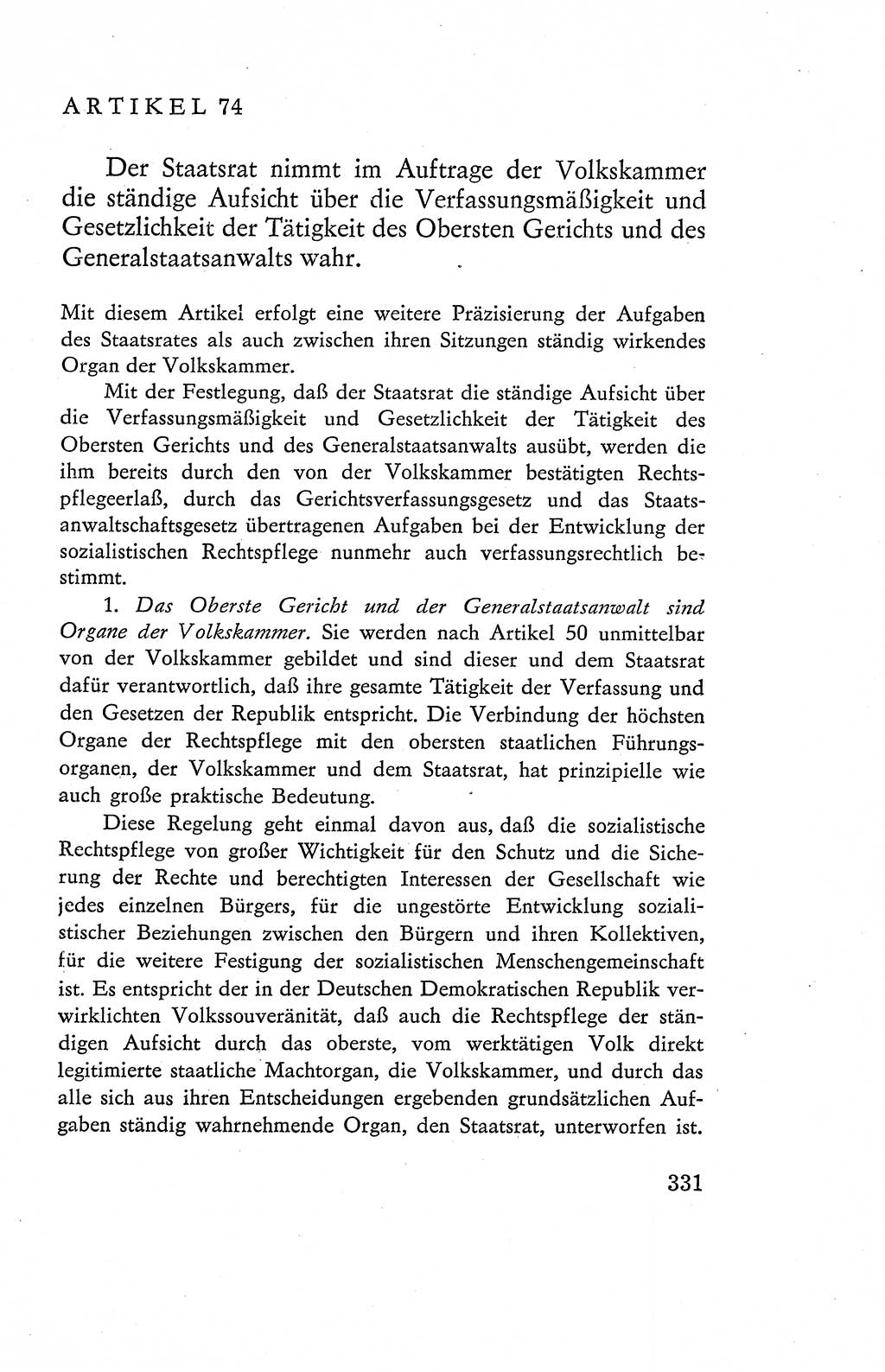 Verfassung der Deutschen Demokratischen Republik (DDR), Dokumente, Kommentar 1969, Band 2, Seite 331 (Verf. DDR Dok. Komm. 1969, Bd. 2, S. 331)
