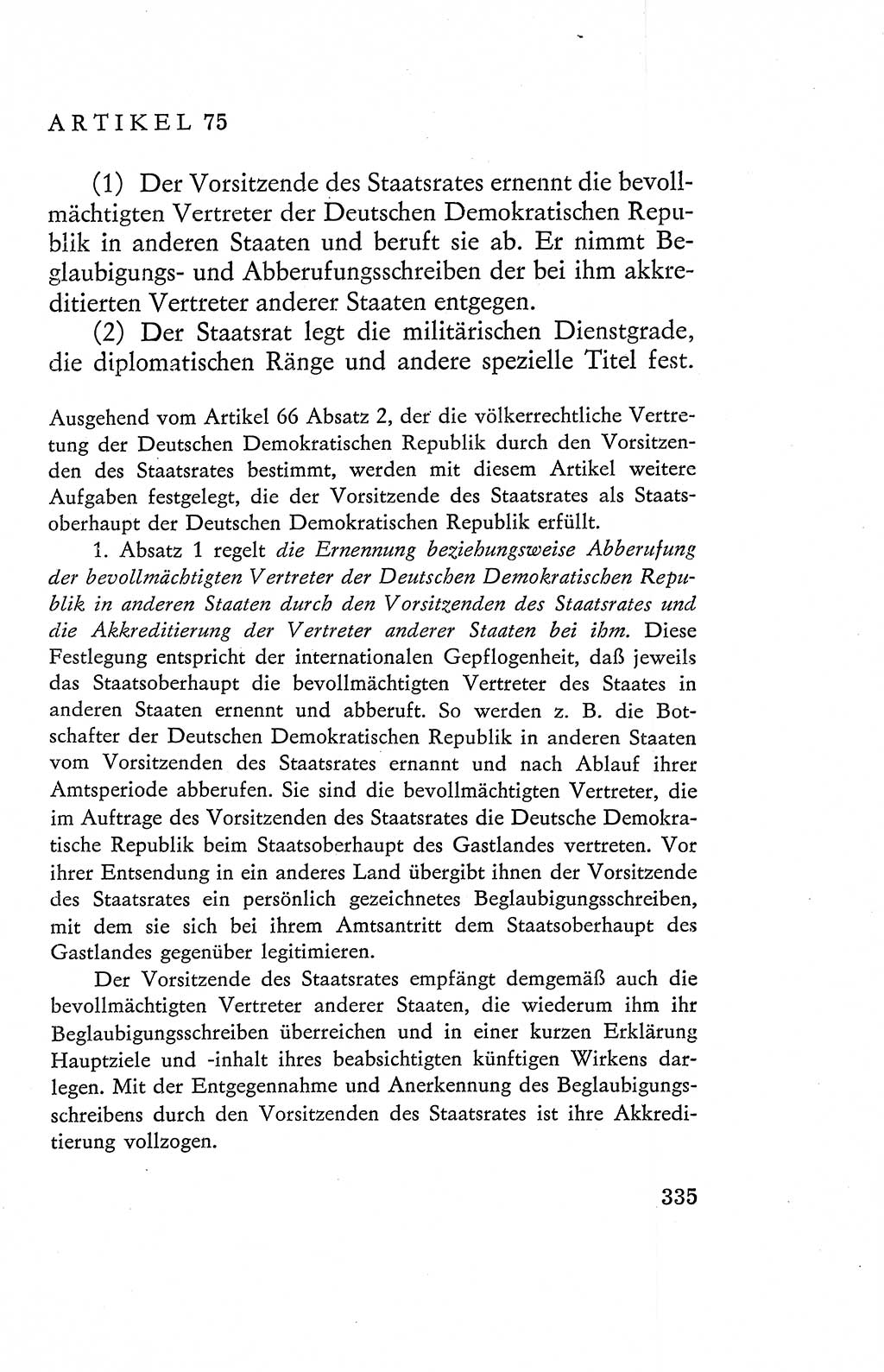 Verfassung der Deutschen Demokratischen Republik (DDR), Dokumente, Kommentar 1969, Band 2, Seite 335 (Verf. DDR Dok. Komm. 1969, Bd. 2, S. 335)