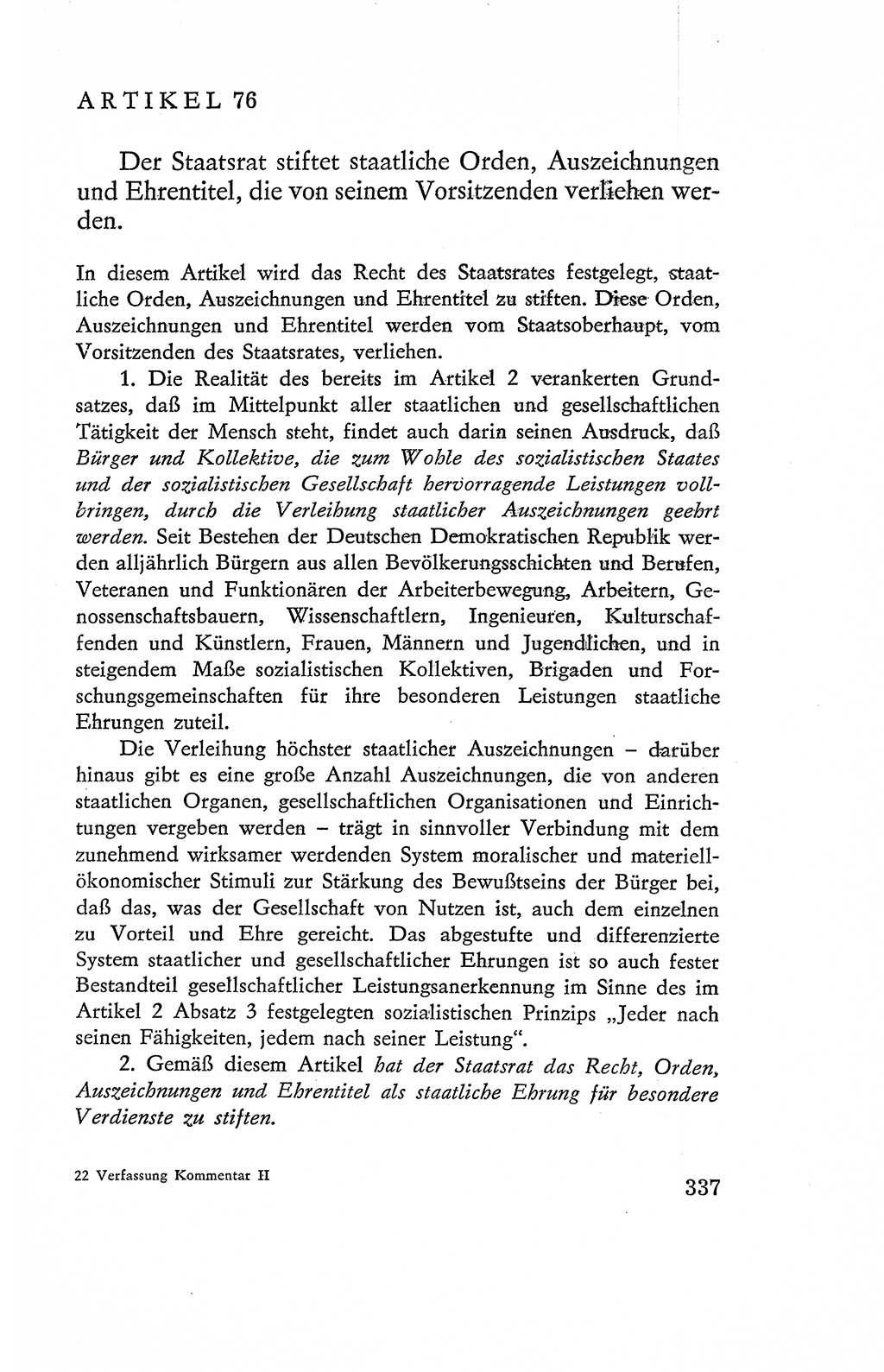 Verfassung der Deutschen Demokratischen Republik (DDR), Dokumente, Kommentar 1969, Band 2, Seite 337 (Verf. DDR Dok. Komm. 1969, Bd. 2, S. 337)