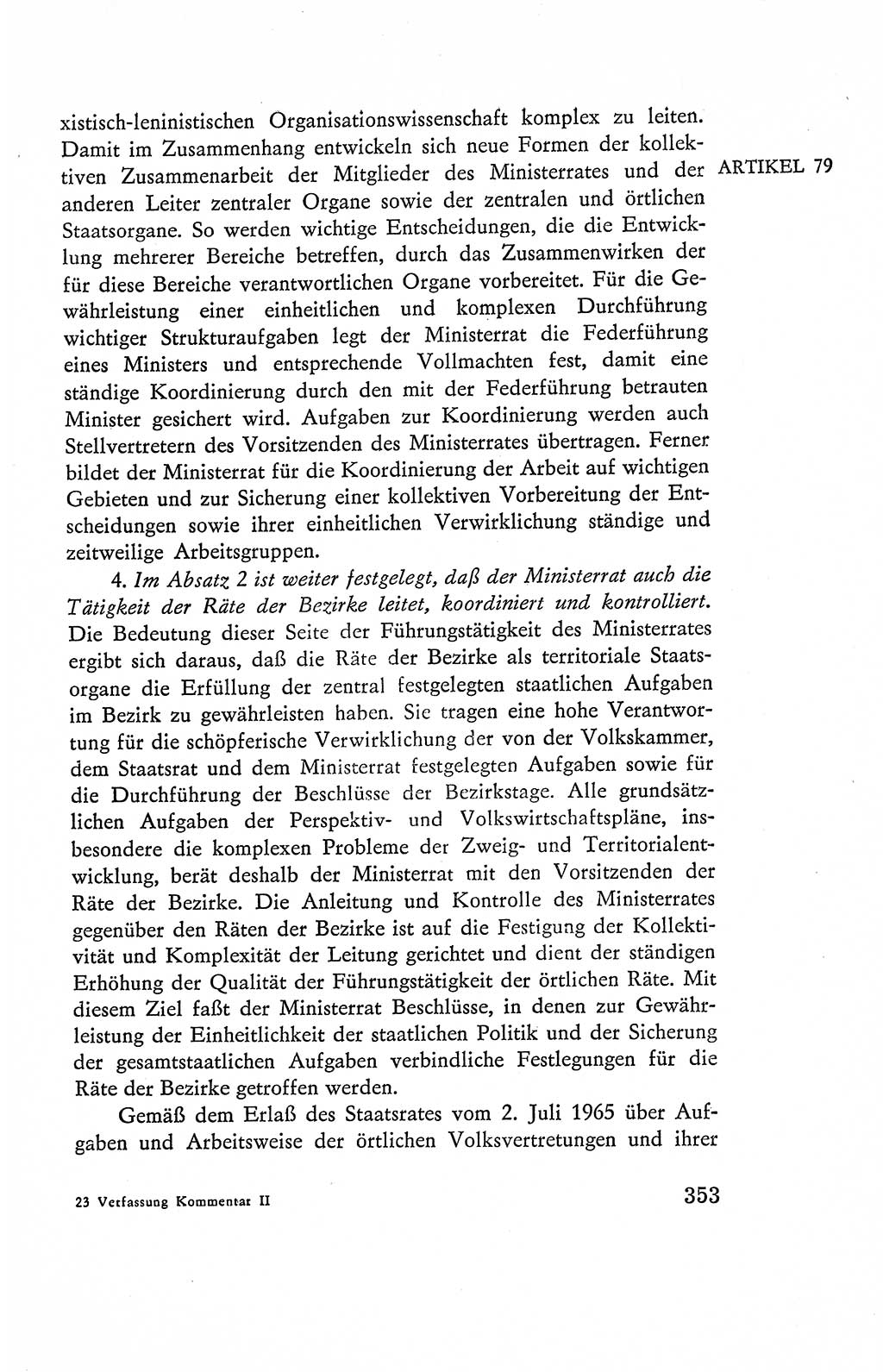 Verfassung der Deutschen Demokratischen Republik (DDR), Dokumente, Kommentar 1969, Band 2, Seite 353 (Verf. DDR Dok. Komm. 1969, Bd. 2, S. 353)