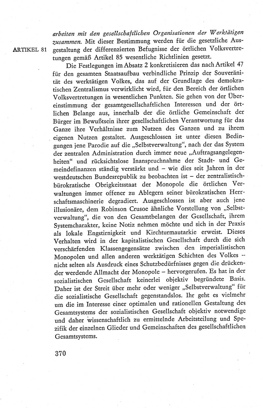 Verfassung der Deutschen Demokratischen Republik (DDR), Dokumente, Kommentar 1969, Band 2, Seite 370 (Verf. DDR Dok. Komm. 1969, Bd. 2, S. 370)