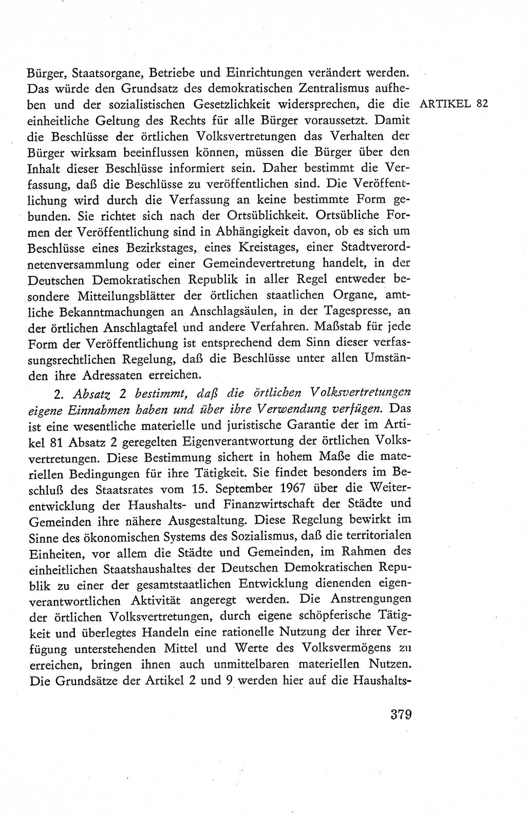 Verfassung der Deutschen Demokratischen Republik (DDR), Dokumente, Kommentar 1969, Band 2, Seite 379 (Verf. DDR Dok. Komm. 1969, Bd. 2, S. 379)
