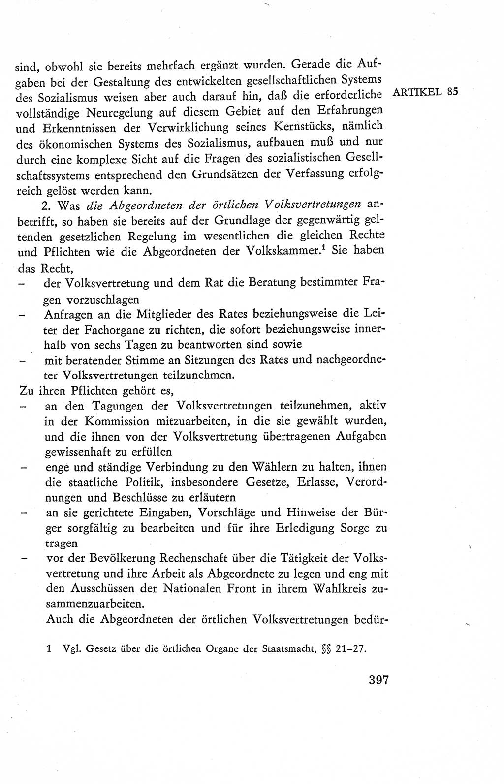 Verfassung der Deutschen Demokratischen Republik (DDR), Dokumente, Kommentar 1969, Band 2, Seite 397 (Verf. DDR Dok. Komm. 1969, Bd. 2, S. 397)