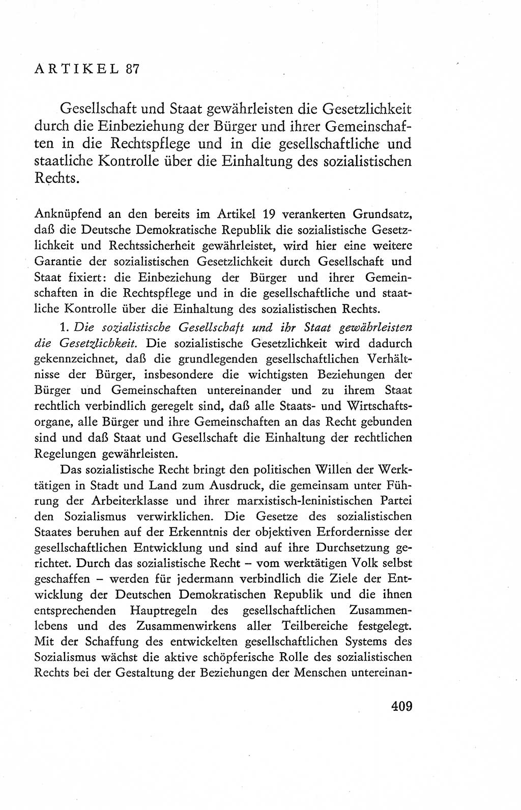 Verfassung der Deutschen Demokratischen Republik (DDR), Dokumente, Kommentar 1969, Band 2, Seite 409 (Verf. DDR Dok. Komm. 1969, Bd. 2, S. 409)