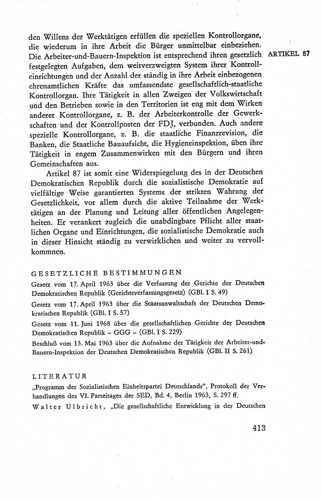 Verfassung der Deutschen Demokratischen Republik (DDR), Dokumente, Kommentar 1969, Band 2, Seite 413 (Verf. DDR Dok. Komm. 1969, Bd. 2, S. 413)
