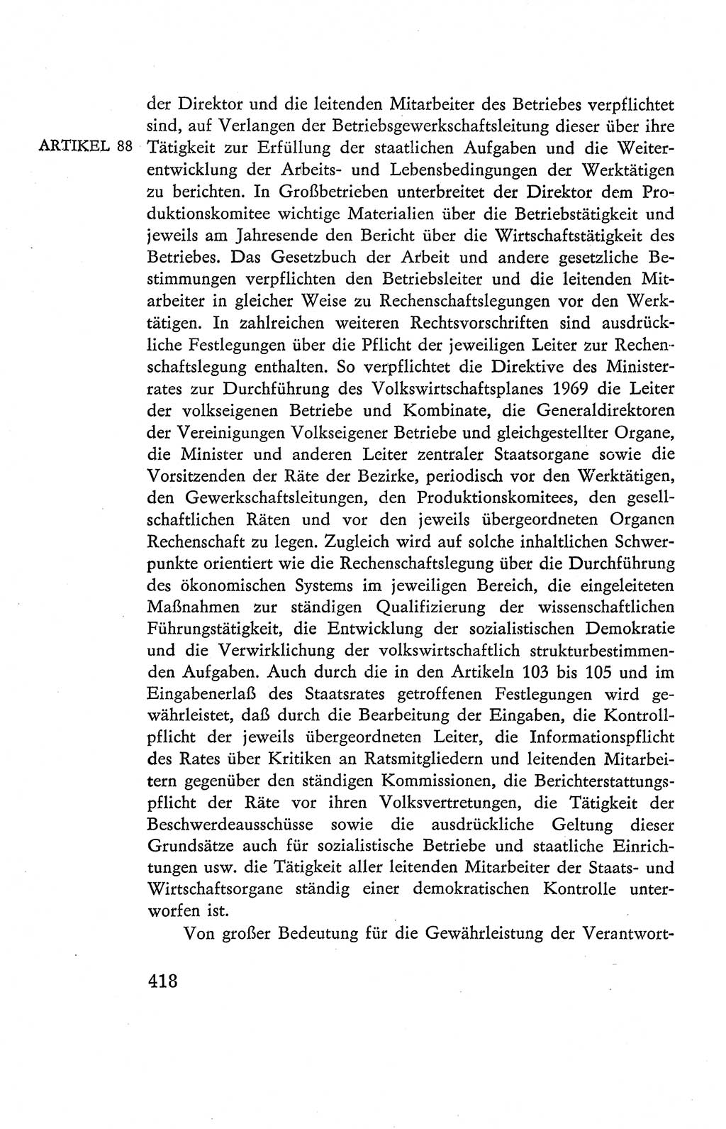 Verfassung der Deutschen Demokratischen Republik (DDR), Dokumente, Kommentar 1969, Band 2, Seite 418 (Verf. DDR Dok. Komm. 1969, Bd. 2, S. 418)