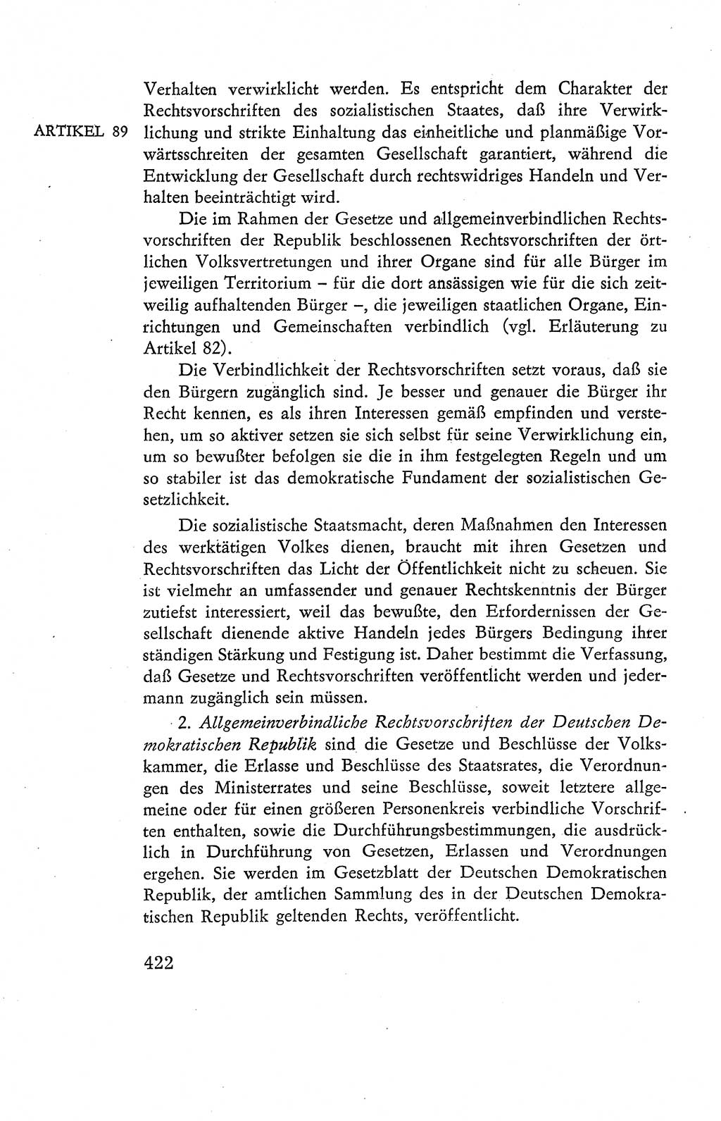 Verfassung der Deutschen Demokratischen Republik (DDR), Dokumente, Kommentar 1969, Band 2, Seite 422 (Verf. DDR Dok. Komm. 1969, Bd. 2, S. 422)