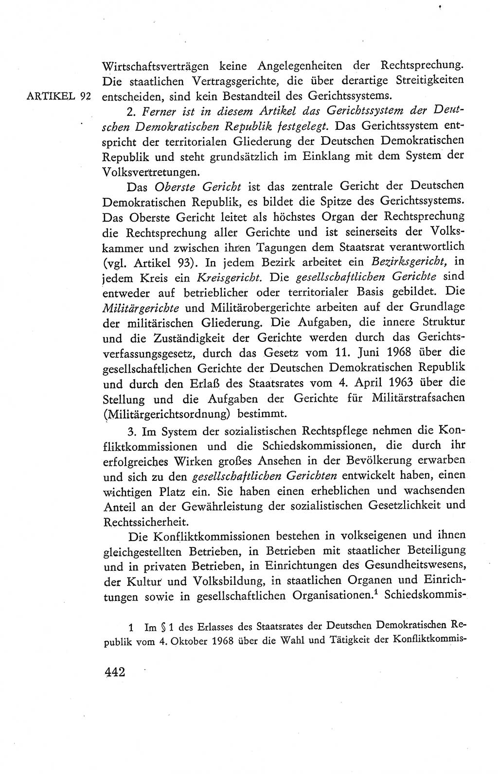Verfassung der Deutschen Demokratischen Republik (DDR), Dokumente, Kommentar 1969, Band 2, Seite 442 (Verf. DDR Dok. Komm. 1969, Bd. 2, S. 442)