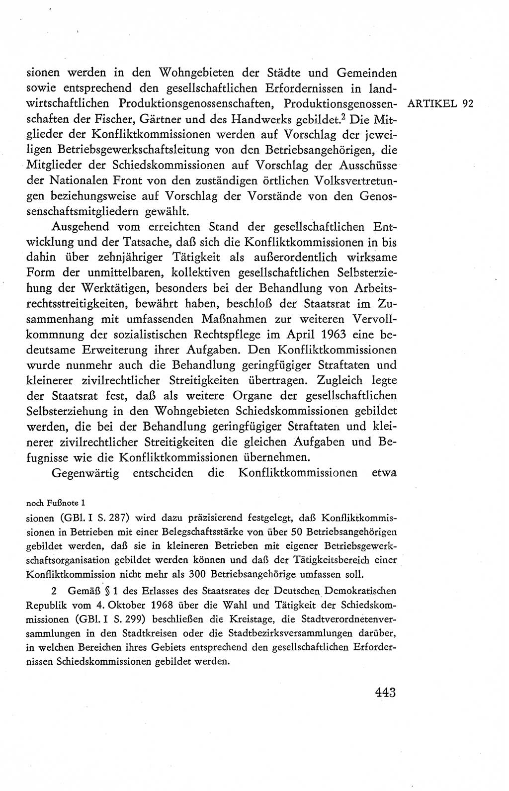 Verfassung der Deutschen Demokratischen Republik (DDR), Dokumente, Kommentar 1969, Band 2, Seite 443 (Verf. DDR Dok. Komm. 1969, Bd. 2, S. 443)