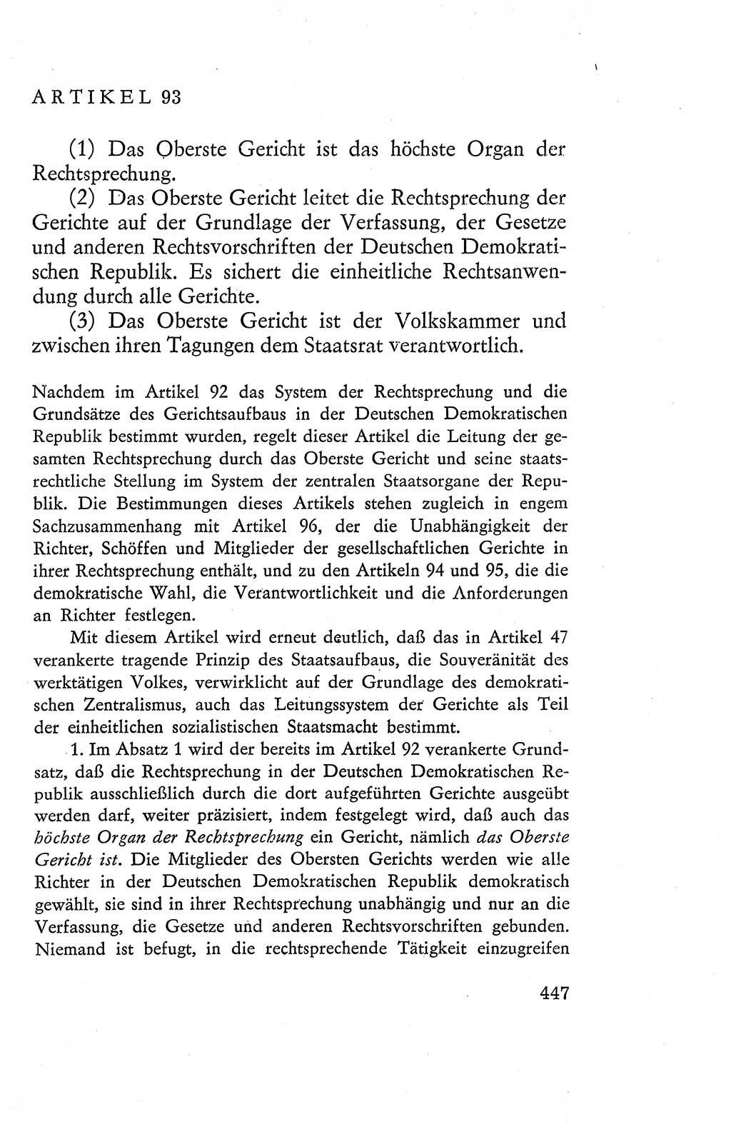 Verfassung der Deutschen Demokratischen Republik (DDR), Dokumente, Kommentar 1969, Band 2, Seite 447 (Verf. DDR Dok. Komm. 1969, Bd. 2, S. 447)