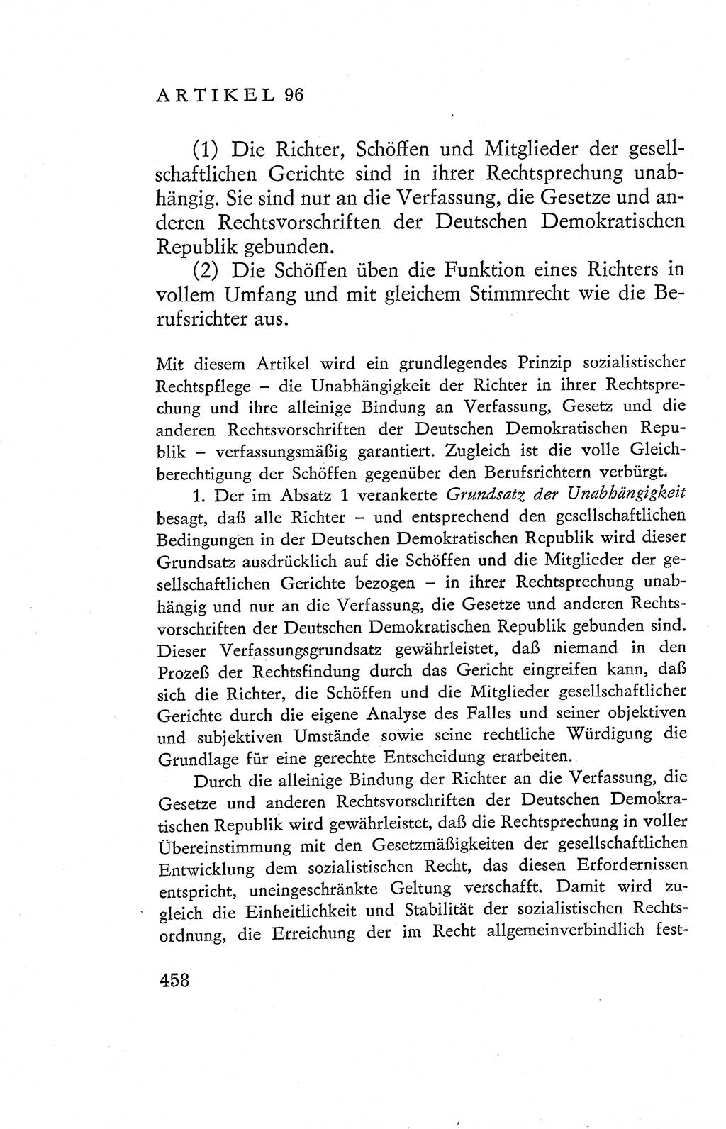 Verfassung der Deutschen Demokratischen Republik (DDR), Dokumente, Kommentar 1969, Band 2, Seite 458 (Verf. DDR Dok. Komm. 1969, Bd. 2, S. 458)