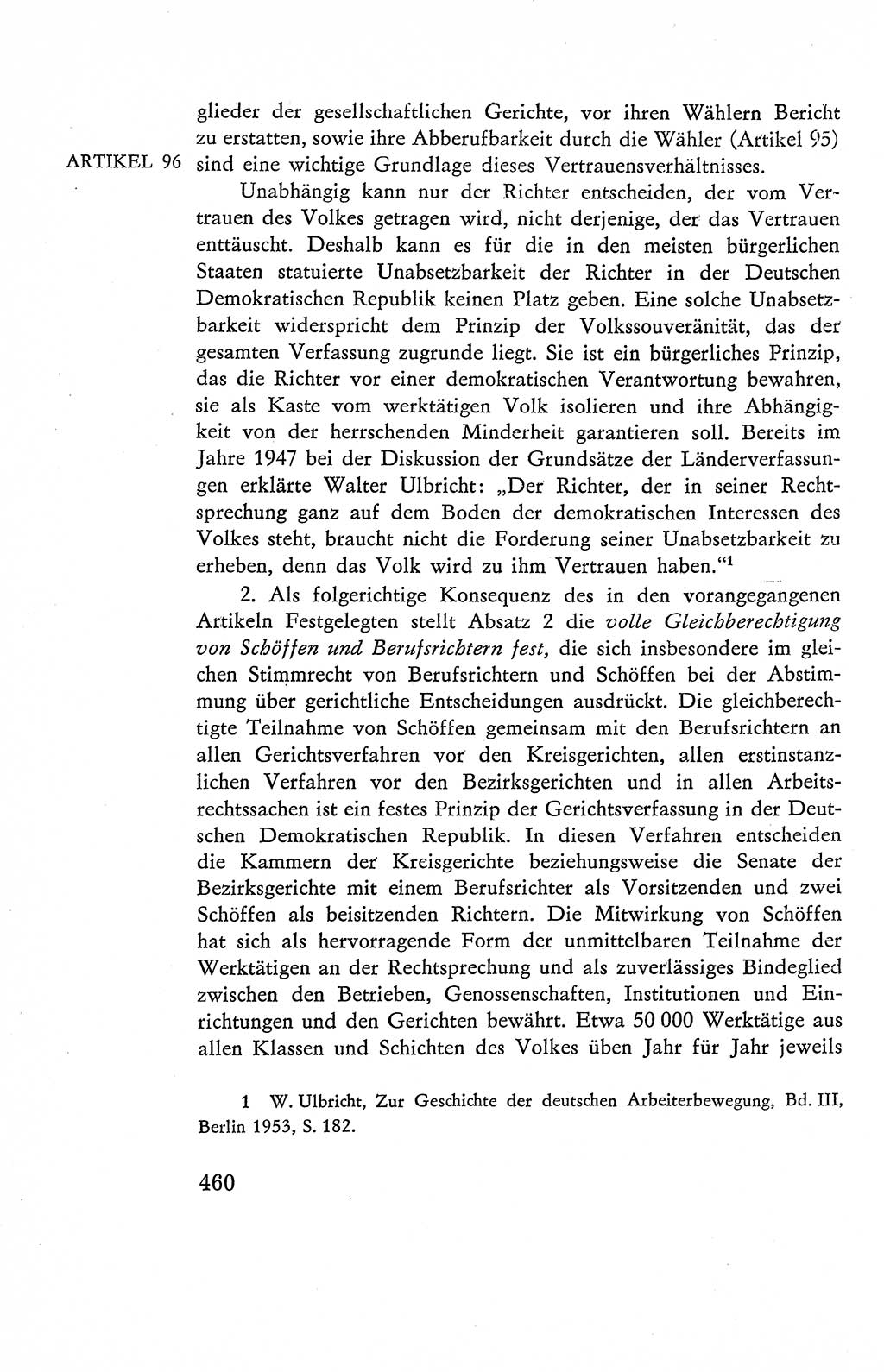 Verfassung der Deutschen Demokratischen Republik (DDR), Dokumente, Kommentar 1969, Band 2, Seite 460 (Verf. DDR Dok. Komm. 1969, Bd. 2, S. 460)