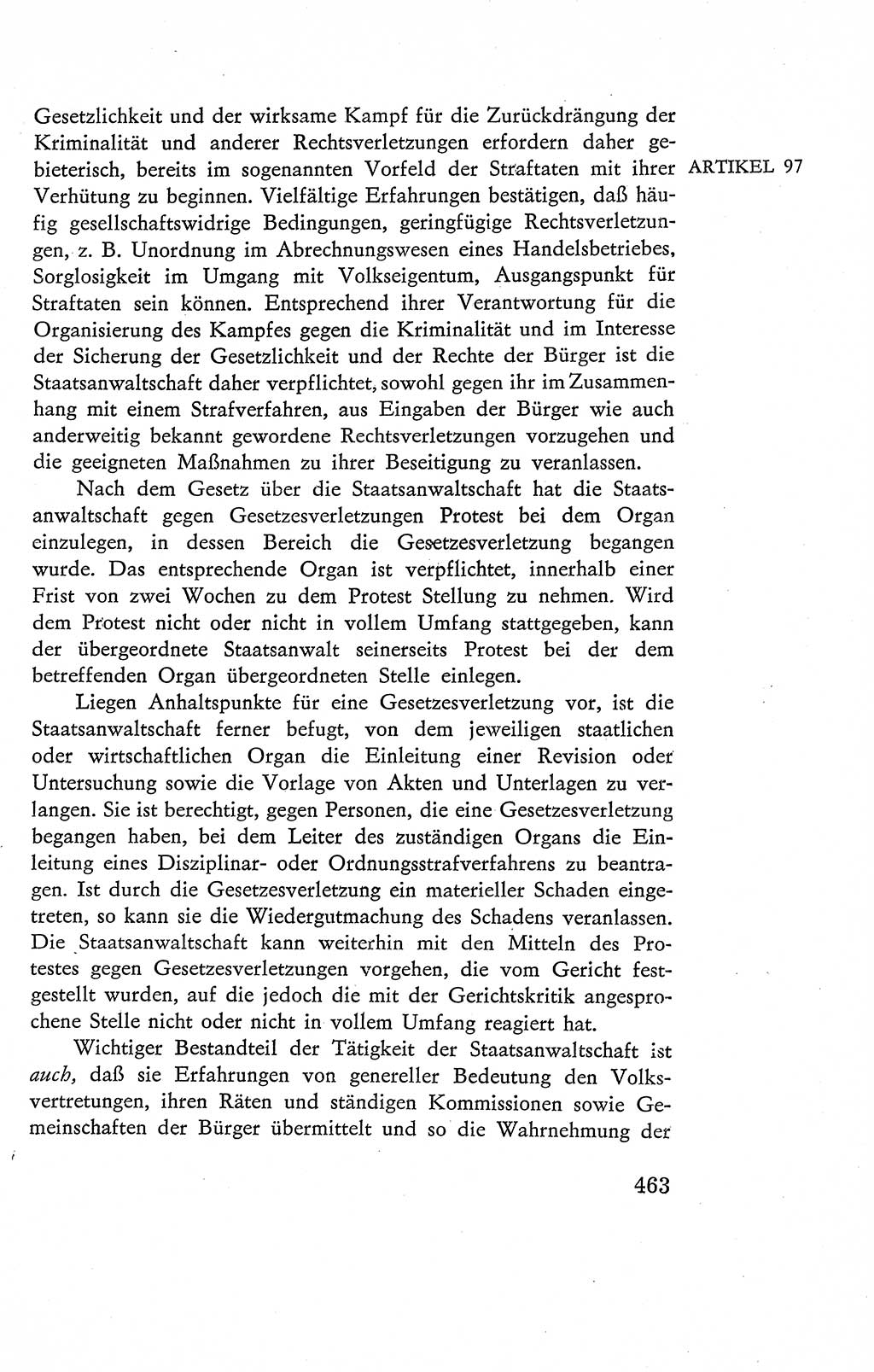 Verfassung der Deutschen Demokratischen Republik (DDR), Dokumente, Kommentar 1969, Band 2, Seite 463 (Verf. DDR Dok. Komm. 1969, Bd. 2, S. 463)