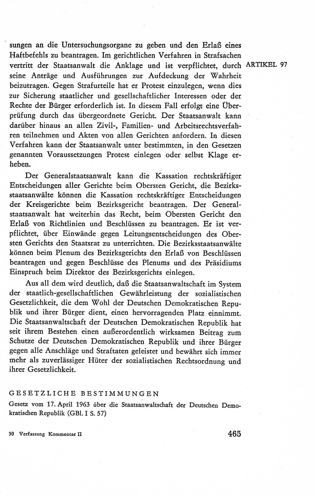 Verfassung der Deutschen Demokratischen Republik (DDR), Dokumente, Kommentar 1969, Band 2, Seite 465 (Verf. DDR Dok. Komm. 1969, Bd. 2, S. 465)