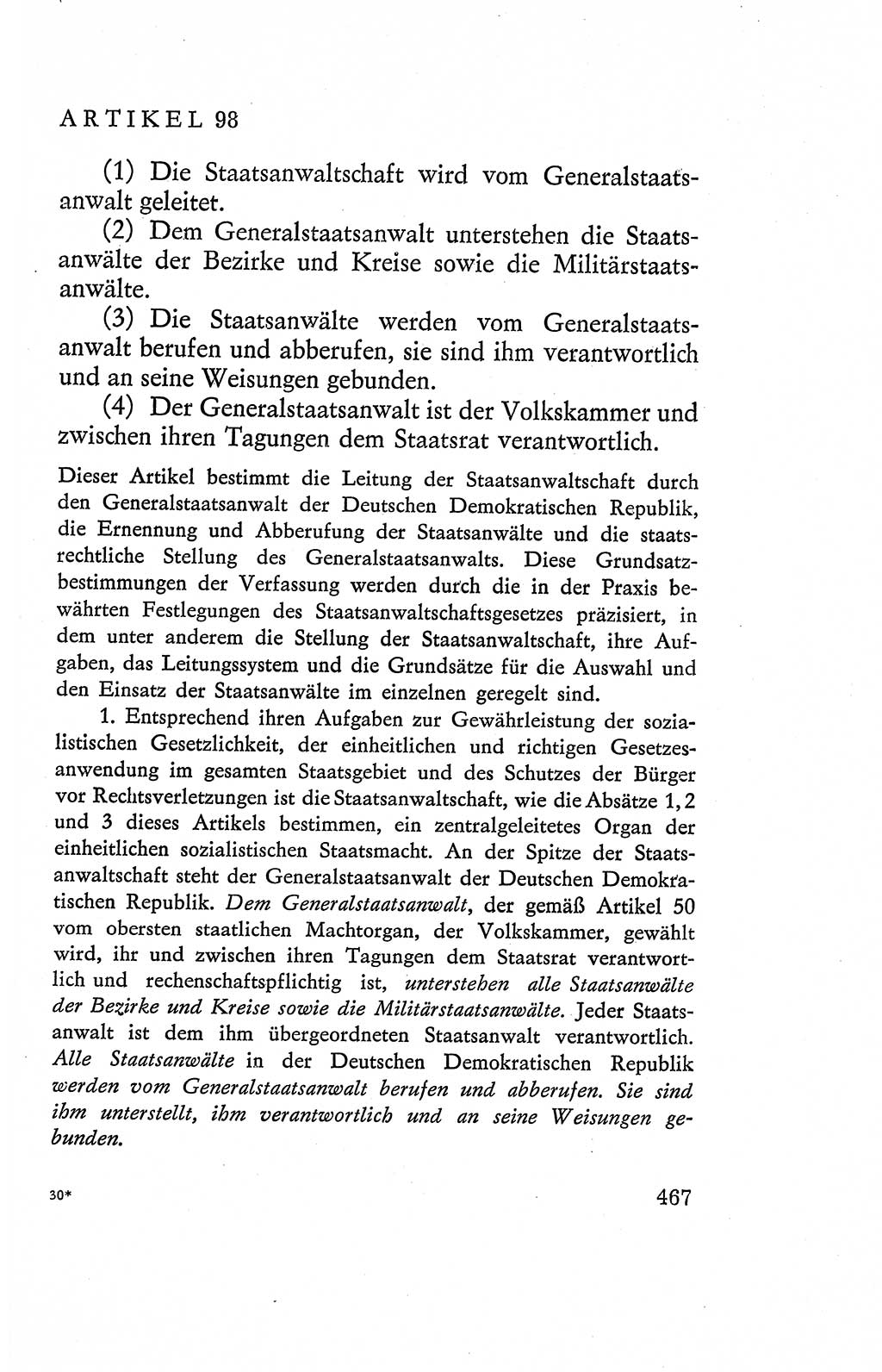 Verfassung der Deutschen Demokratischen Republik (DDR), Dokumente, Kommentar 1969, Band 2, Seite 467 (Verf. DDR Dok. Komm. 1969, Bd. 2, S. 467)