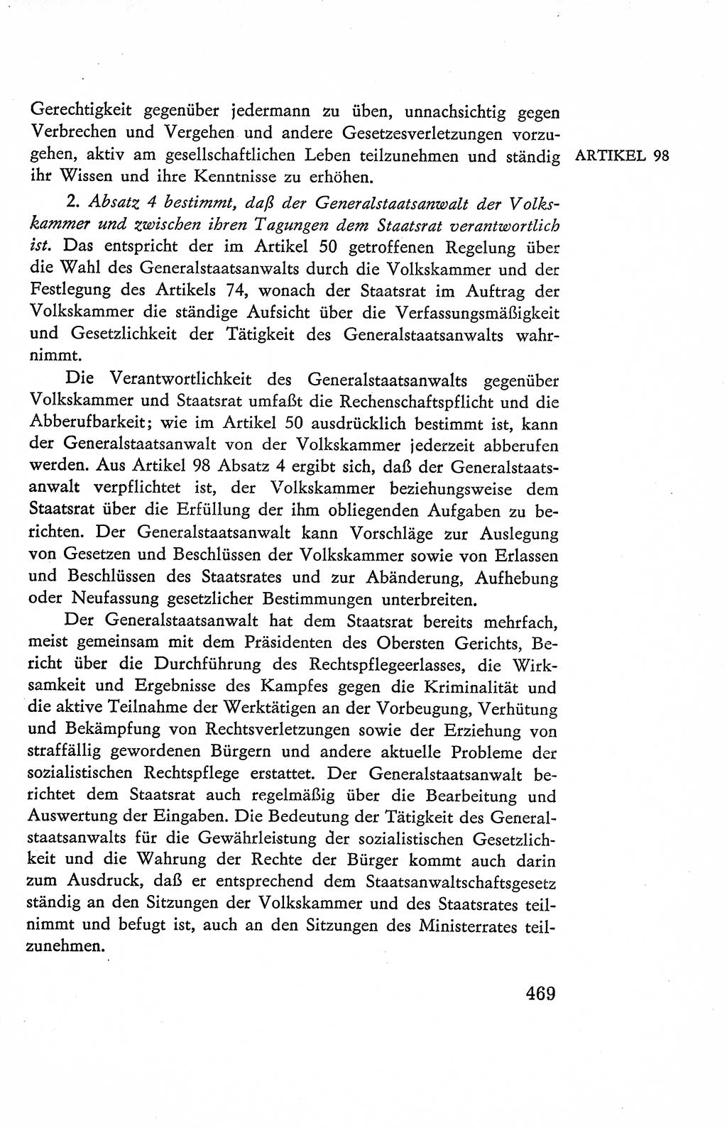 Verfassung der Deutschen Demokratischen Republik (DDR), Dokumente, Kommentar 1969, Band 2, Seite 469 (Verf. DDR Dok. Komm. 1969, Bd. 2, S. 469)