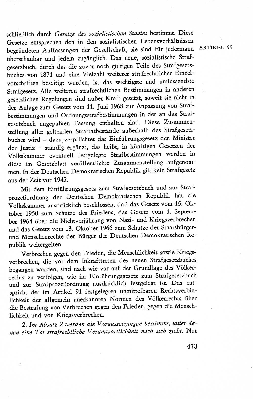 Verfassung der Deutschen Demokratischen Republik (DDR), Dokumente, Kommentar 1969, Band 2, Seite 473 (Verf. DDR Dok. Komm. 1969, Bd. 2, S. 473)