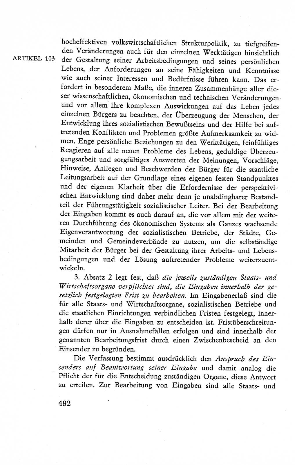 Verfassung der Deutschen Demokratischen Republik (DDR), Dokumente, Kommentar 1969, Band 2, Seite 492 (Verf. DDR Dok. Komm. 1969, Bd. 2, S. 492)