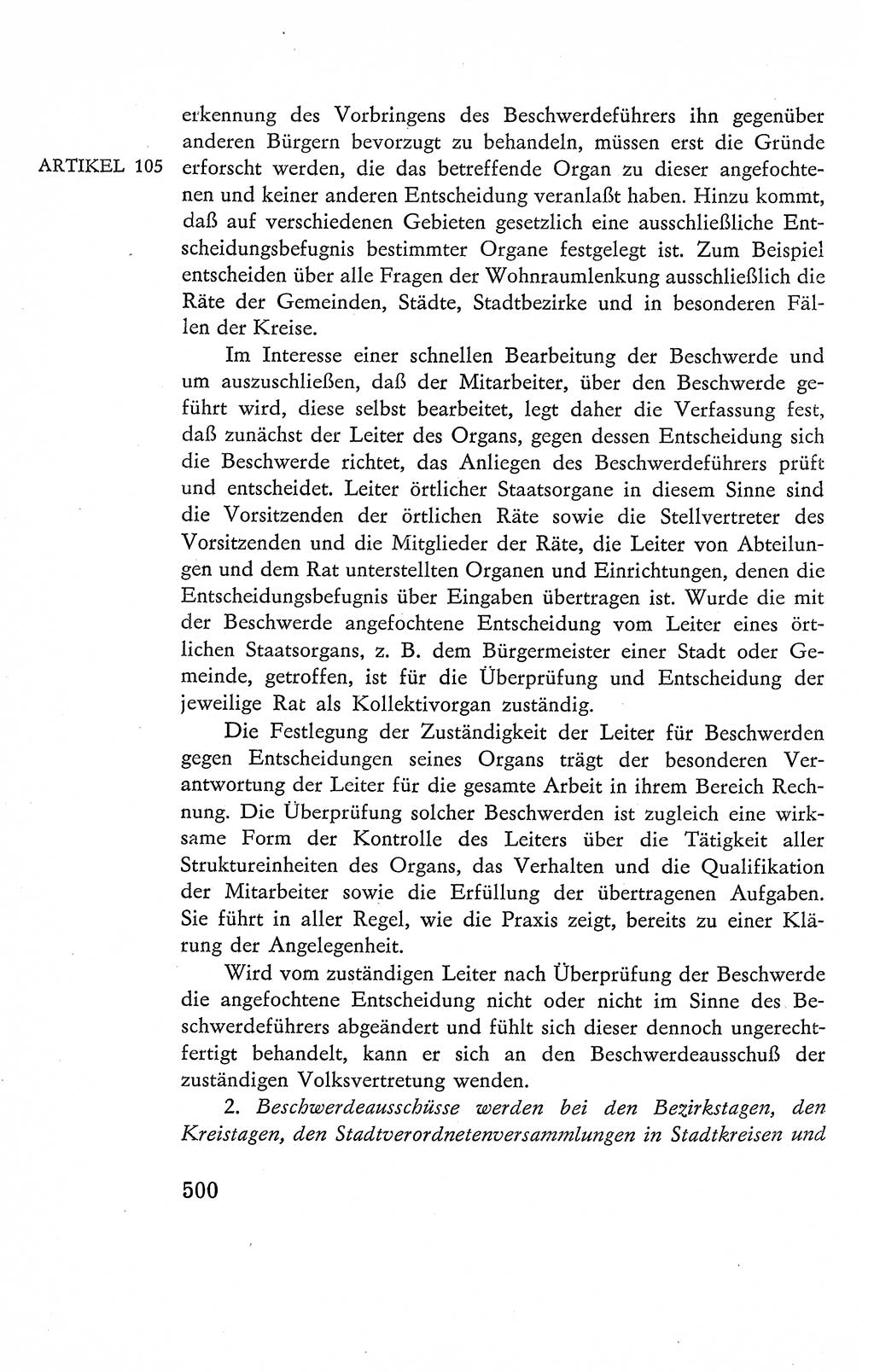 Verfassung der Deutschen Demokratischen Republik (DDR), Dokumente, Kommentar 1969, Band 2, Seite 500 (Verf. DDR Dok. Komm. 1969, Bd. 2, S. 500)